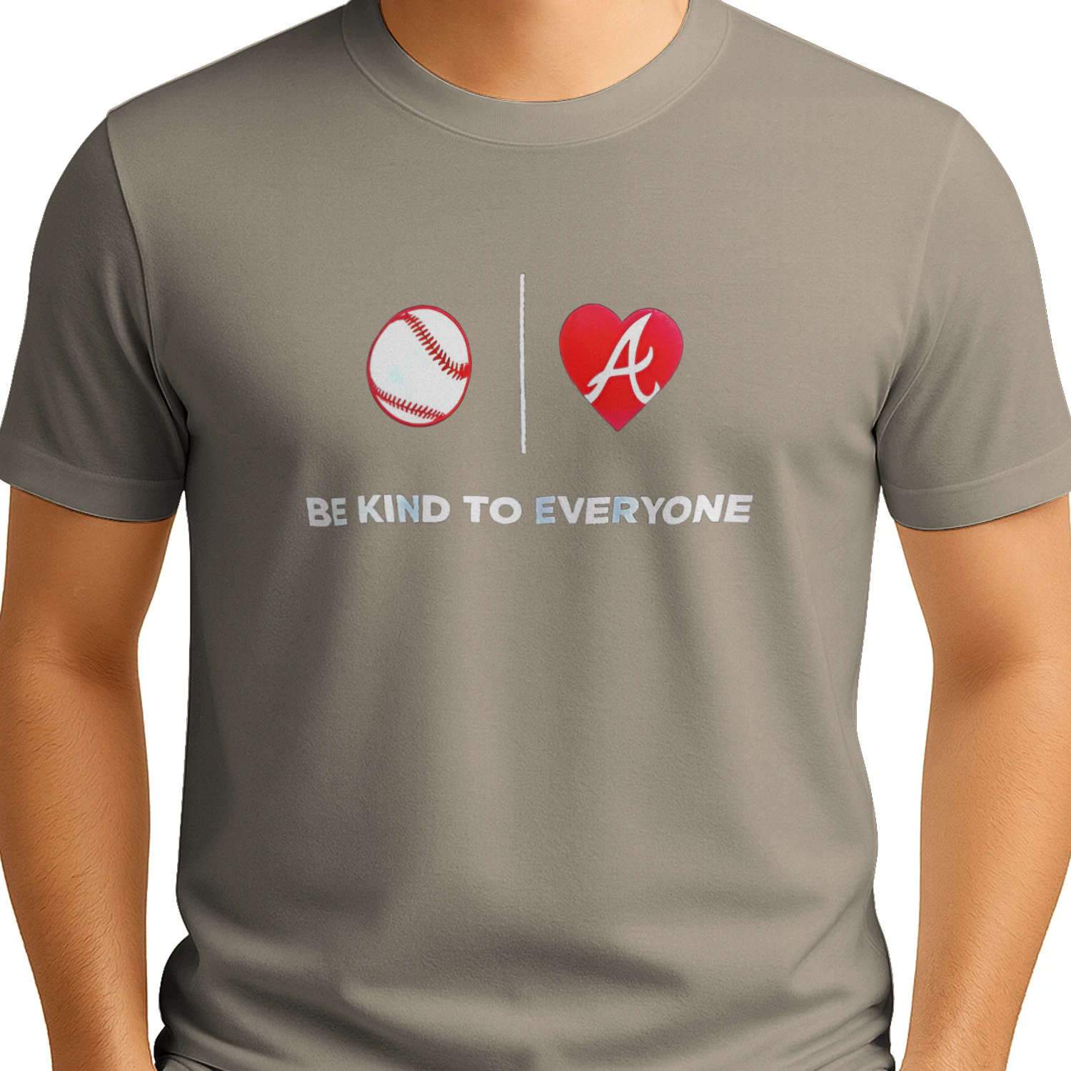 Be Kind to Everyone Atlanta Braves Jordyn’s Summer Shirt – Baseball Fan Kindness Graphic Tee
