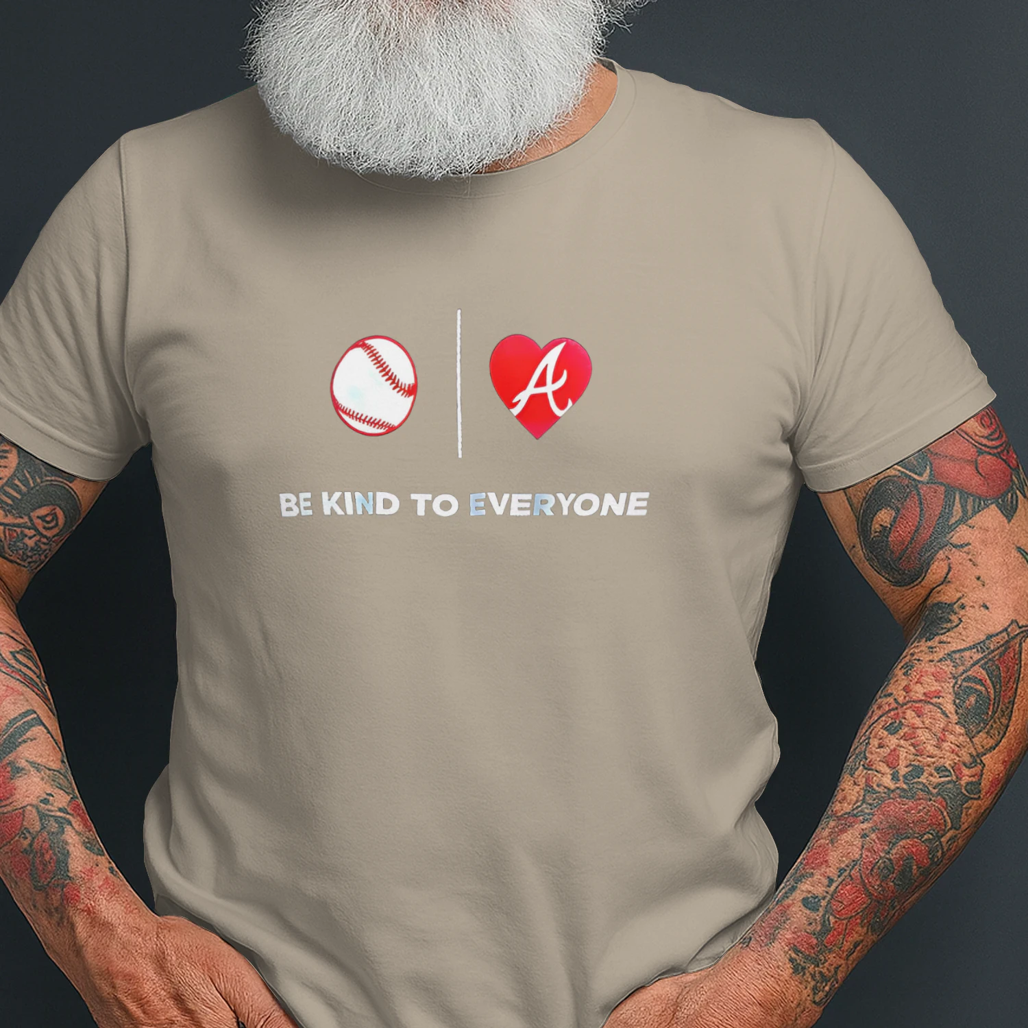Be Kind to Everyone Atlanta Braves Jordyn’s Summer Shirt – Baseball Fan Kindness Graphic Tee