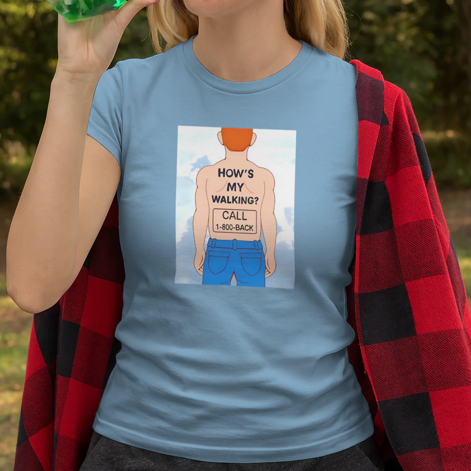 Human how’s my walking call 1 800 back shirt