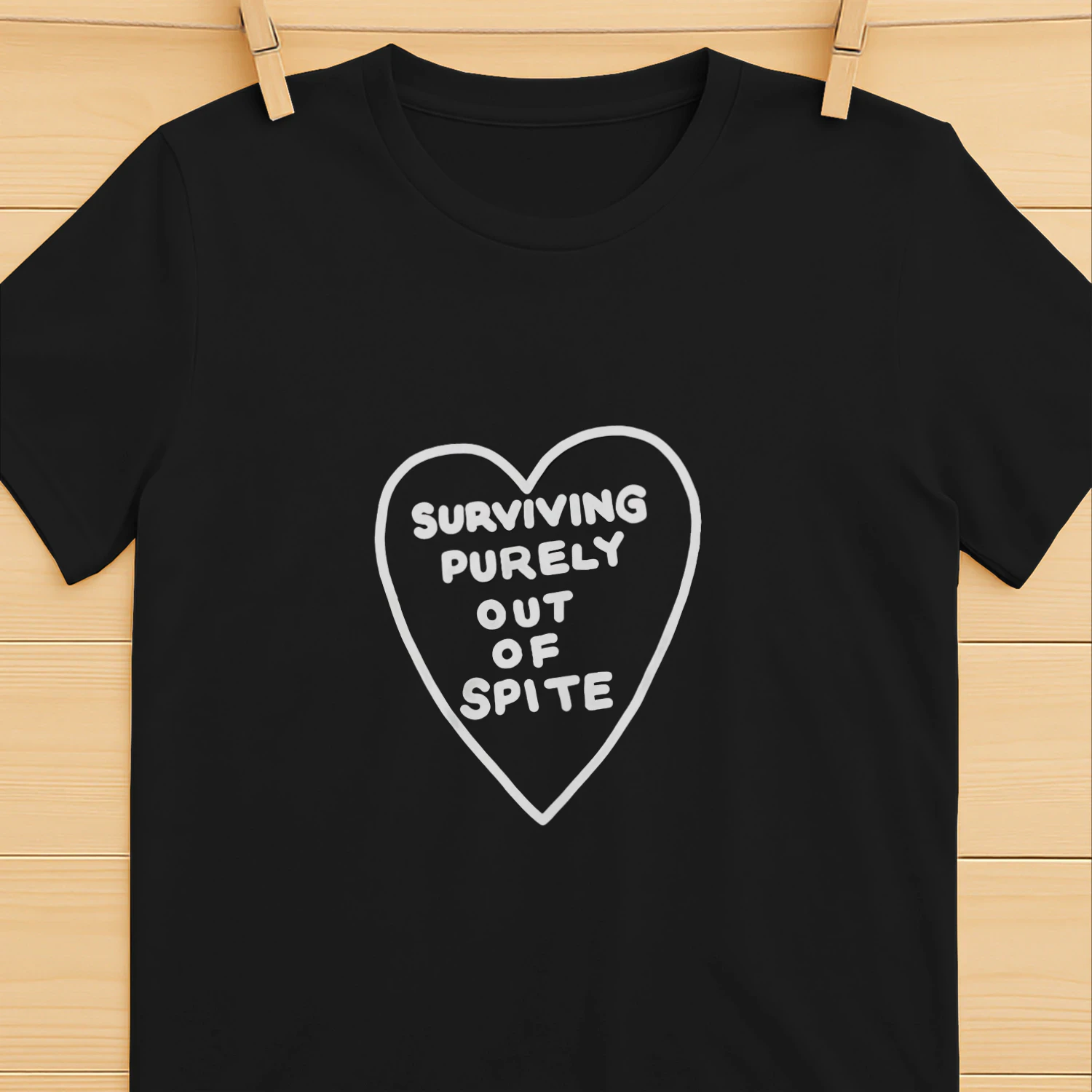 Surviving Purely Out Of Spite Heart Shirt