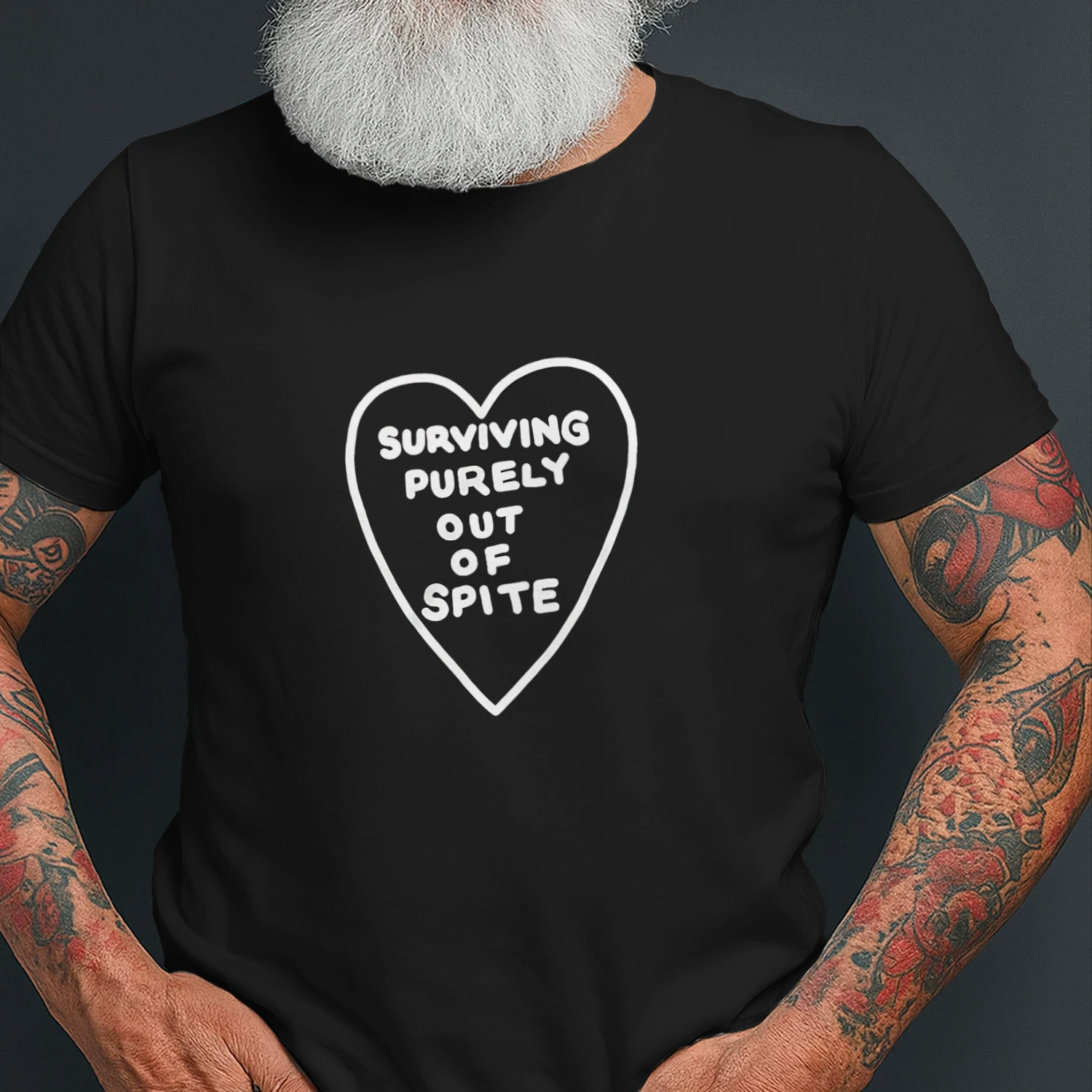 Surviving Purely Out Of Spite Heart Shirt