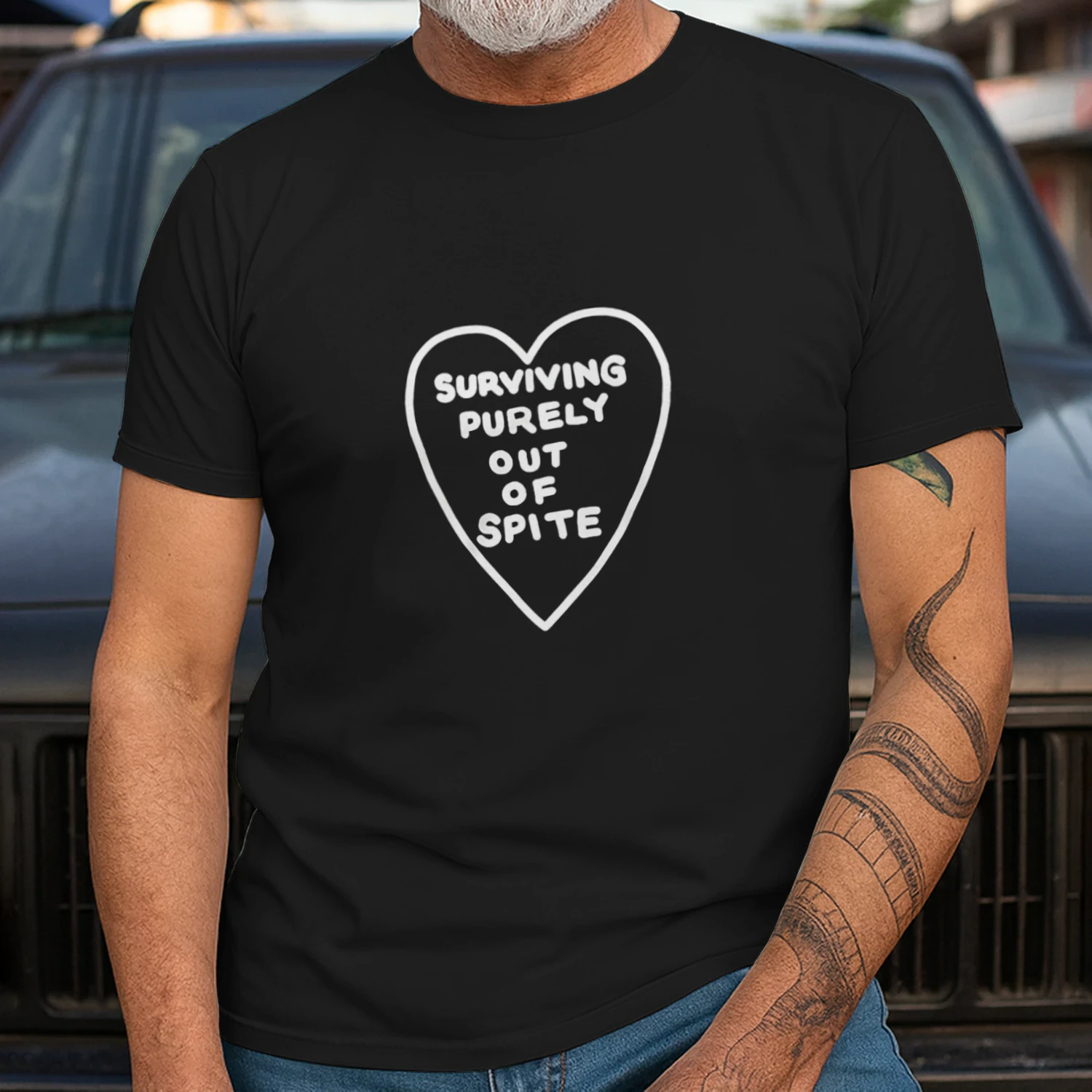 Surviving Purely Out Of Spite Heart Shirt