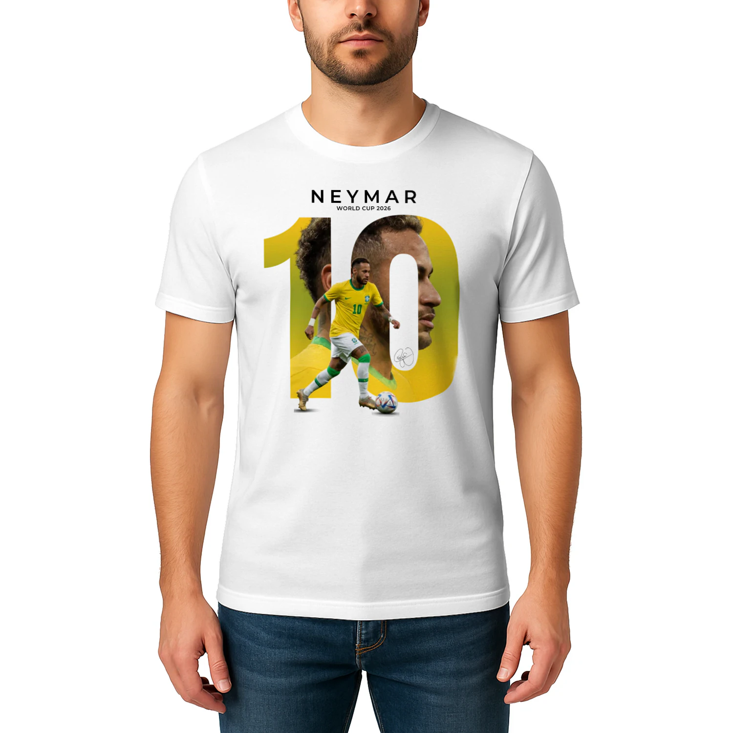 Neymar Jr Brazil #10 World Cup 2026 Soccer Fan T-Shirt, Football Graphic Tee for Men & Women ⚽🇧🇷 Get Yours!