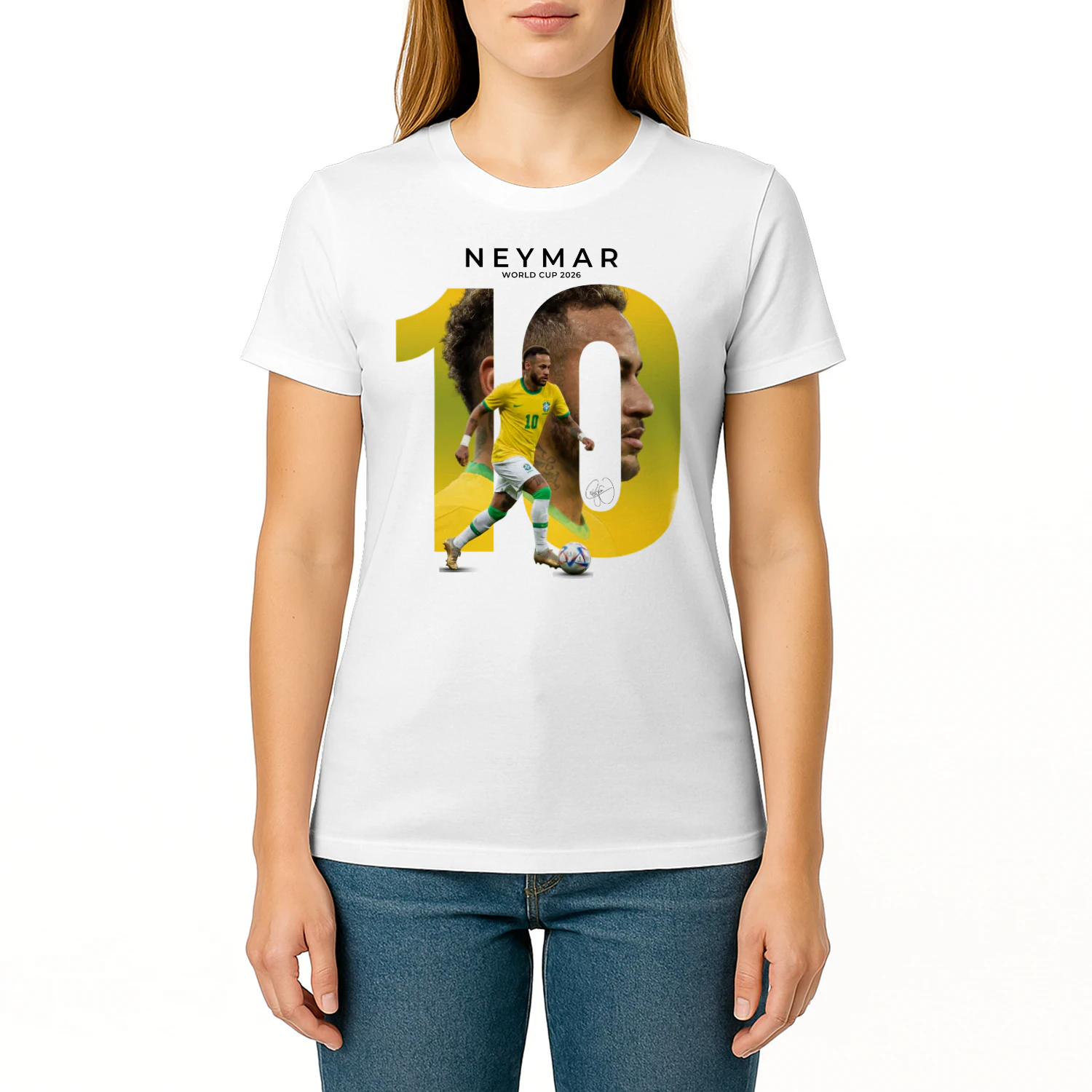 Neymar Jr Brazil #10 World Cup 2026 Soccer Fan T-Shirt, Football Graphic Tee for Men & Women ⚽🇧🇷 Get Yours!