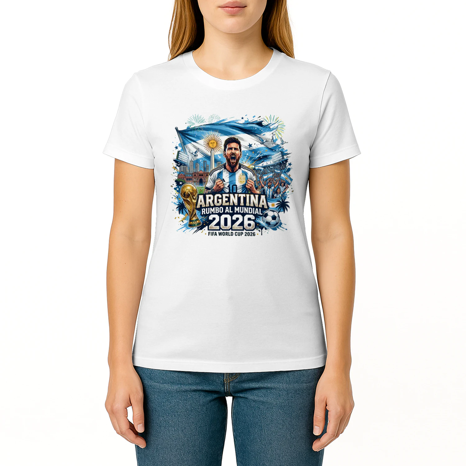 Argentina Road To World Cup 2026 Soccer Fan T-Shirt 🇦🇷⚽ Football Supporter Graphic Tee, Argentina Match Day Shirt, Get Yours!