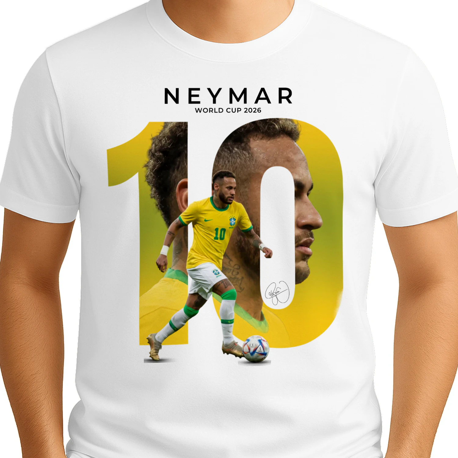 Neymar Jr Brazil #10 World Cup 2026 Soccer Fan T-Shirt, Football Graphic Tee for Men & Women ⚽🇧🇷 Get Yours!