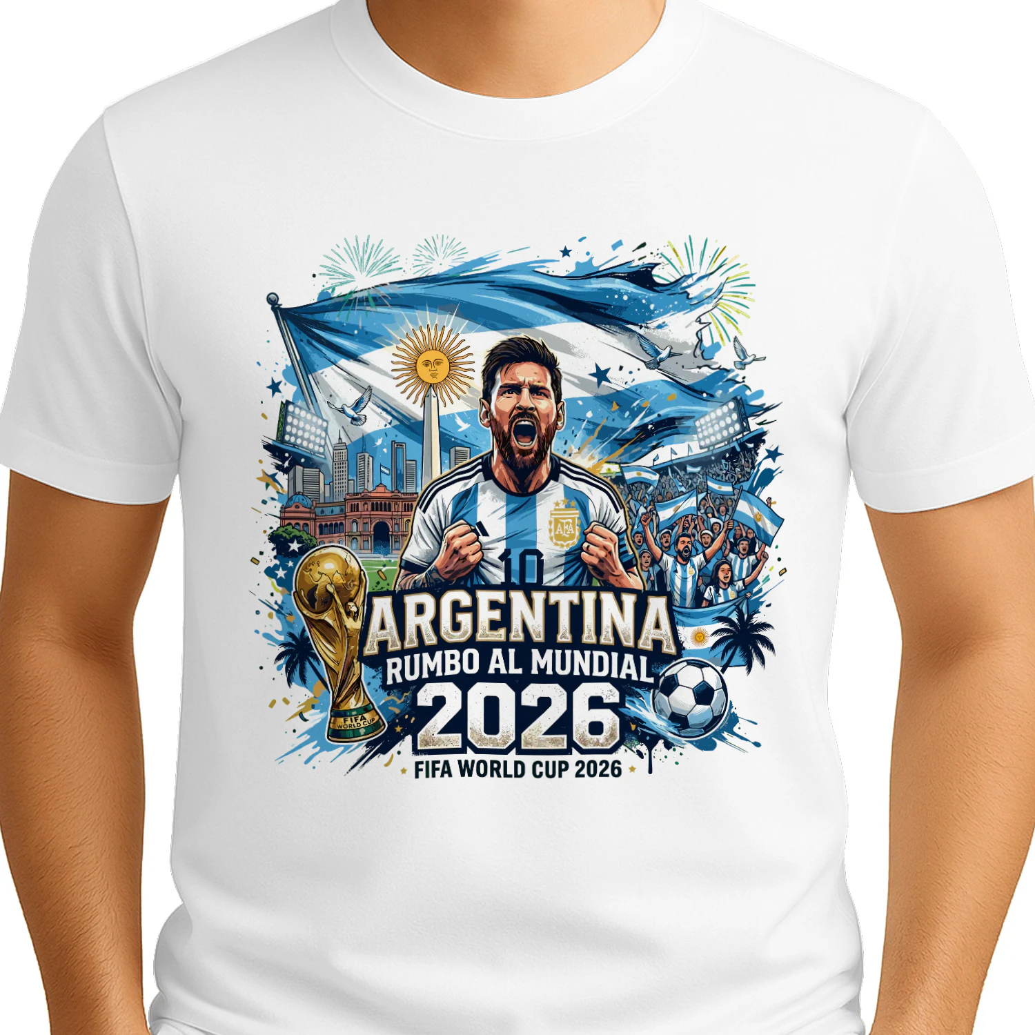Argentina Road To World Cup 2026 Soccer Fan T-Shirt 🇦🇷⚽ Football Supporter Graphic Tee, Argentina Match Day Shirt, Get Yours!