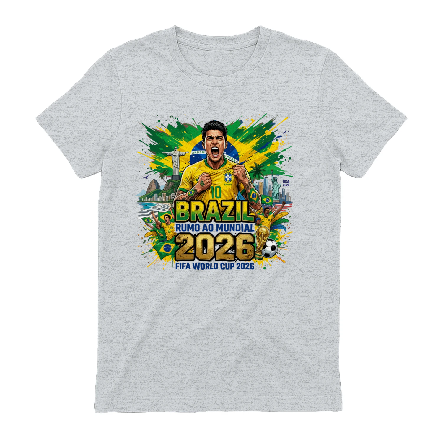 Brazil Road to World Cup 2026 Soccer Fan T-Shirt ⚽🇧🇷 Football Supporter Graphic Tee, Brazil Fan Gift, Get Yours!