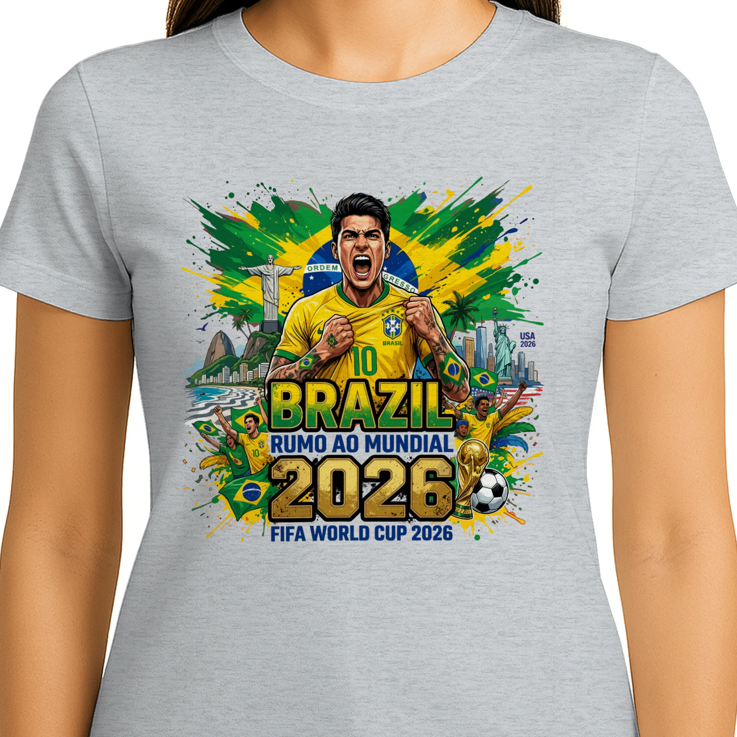 Brazil Road to World Cup 2026 Soccer Fan T-Shirt ⚽🇧🇷 Football Supporter Graphic Tee, Brazil Fan Gift, Get Yours!