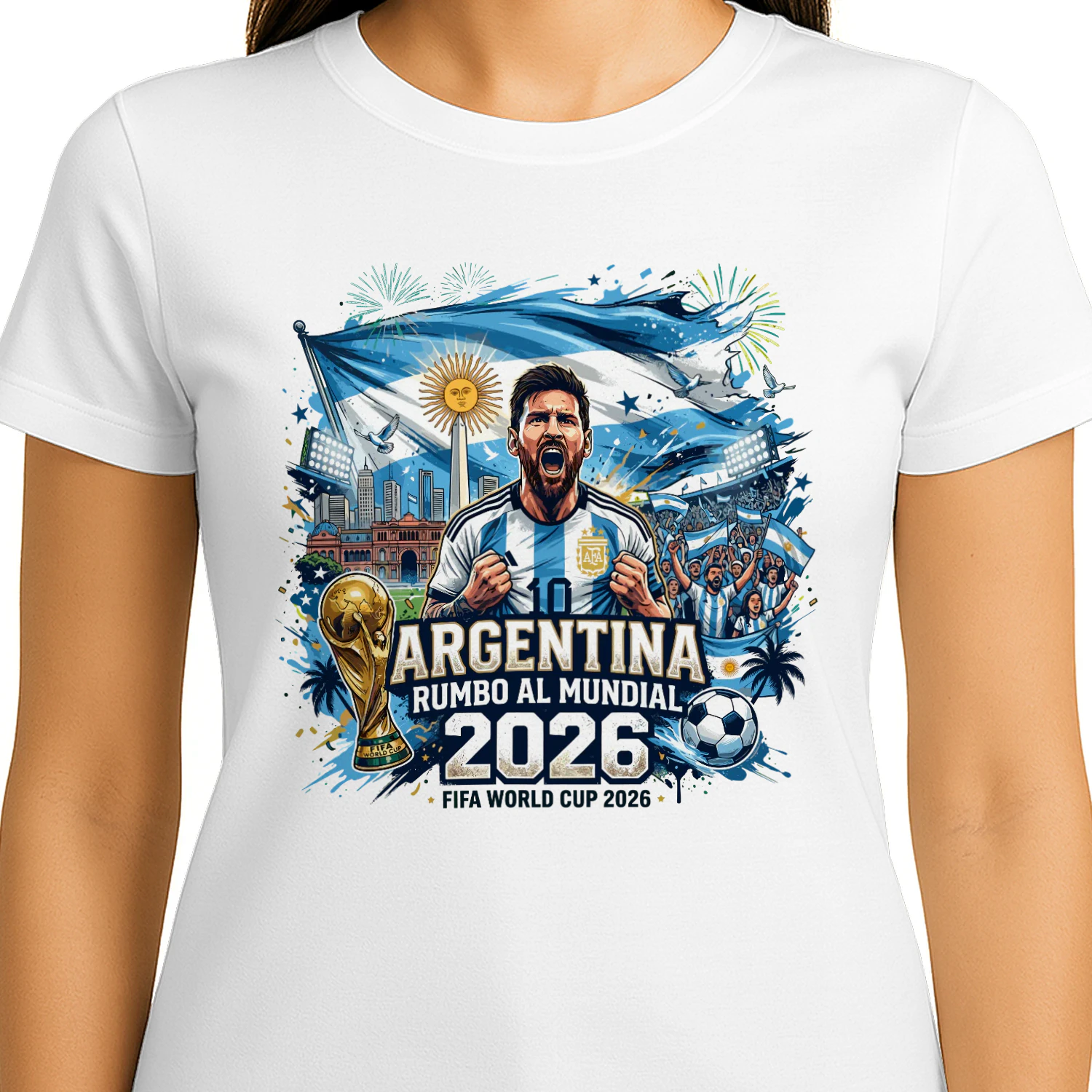 Argentina Road To World Cup 2026 Soccer Fan T-Shirt 🇦🇷⚽ Football Supporter Graphic Tee, Argentina Match Day Shirt, Get Yours!