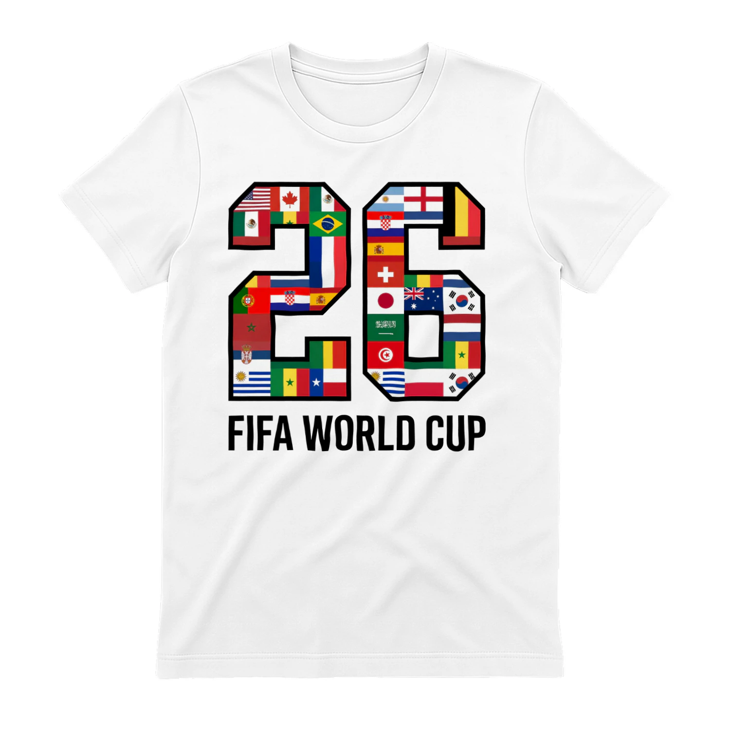 🌎 FIFA World Cup 2026 Qualified Nations Classic Unisex T-shirt, International Soccer Fan Classic Unisex T-shirt, Football Flags Graphic T-Shirt, Get Yours!