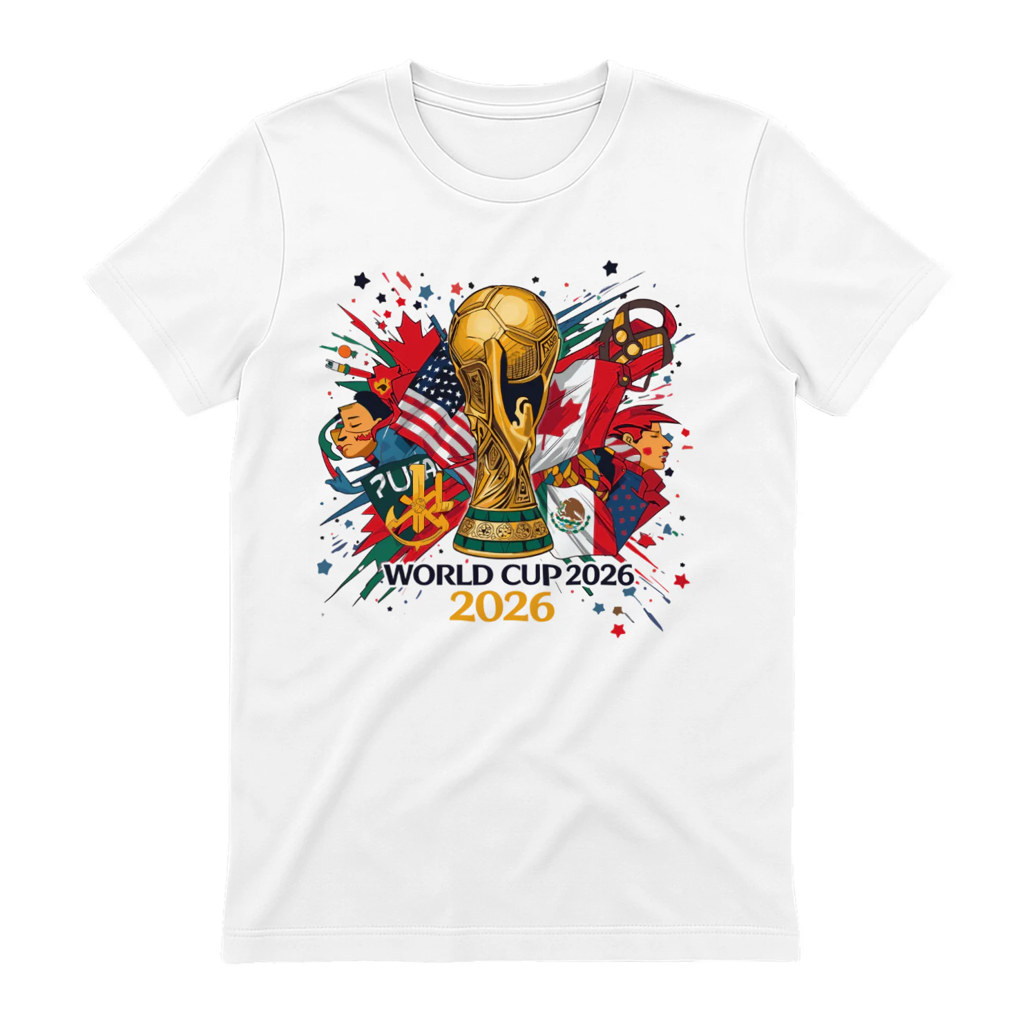 🏆 World Cup 2026 Host Nations Soccer Classic Unisex T-shirt, USA Canada Mexico Football Trophy Fan Classic Unisex T-shirt, Tournament Graphic, Get Yours!