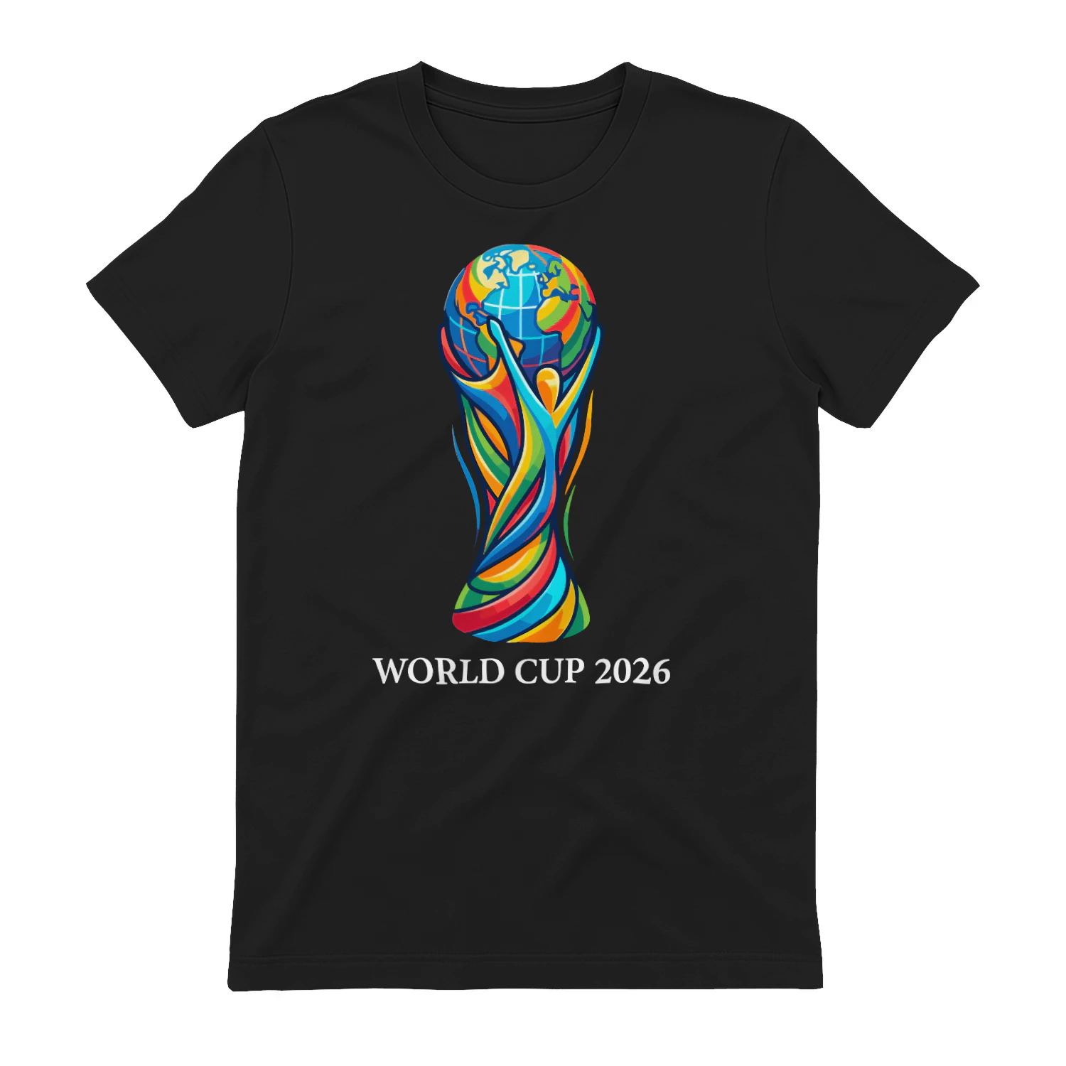 🌎 World Cup 2026 Trophy Classic Unisex T-shirt, Colorful Soccer Championship Graphic Classic Unisex T-shirt, Football Fan Apparel, Get Yours!