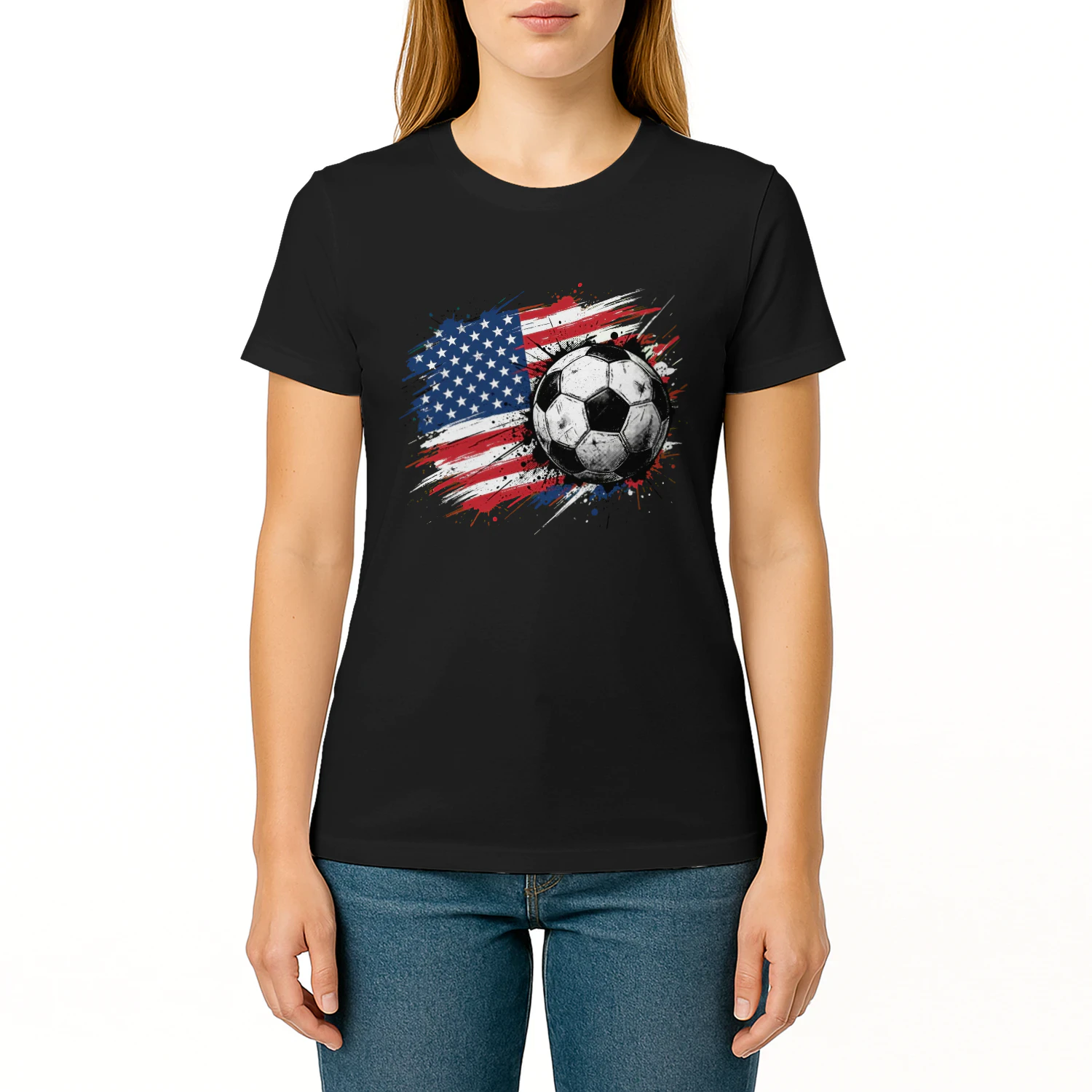 🇺🇸 USA Soccer Fan Classic Unisex T-shirt, American Flag Football Classic Unisex T-shirt, Patriotic World Cup 2026 Soccer Graphic, Get Yours!