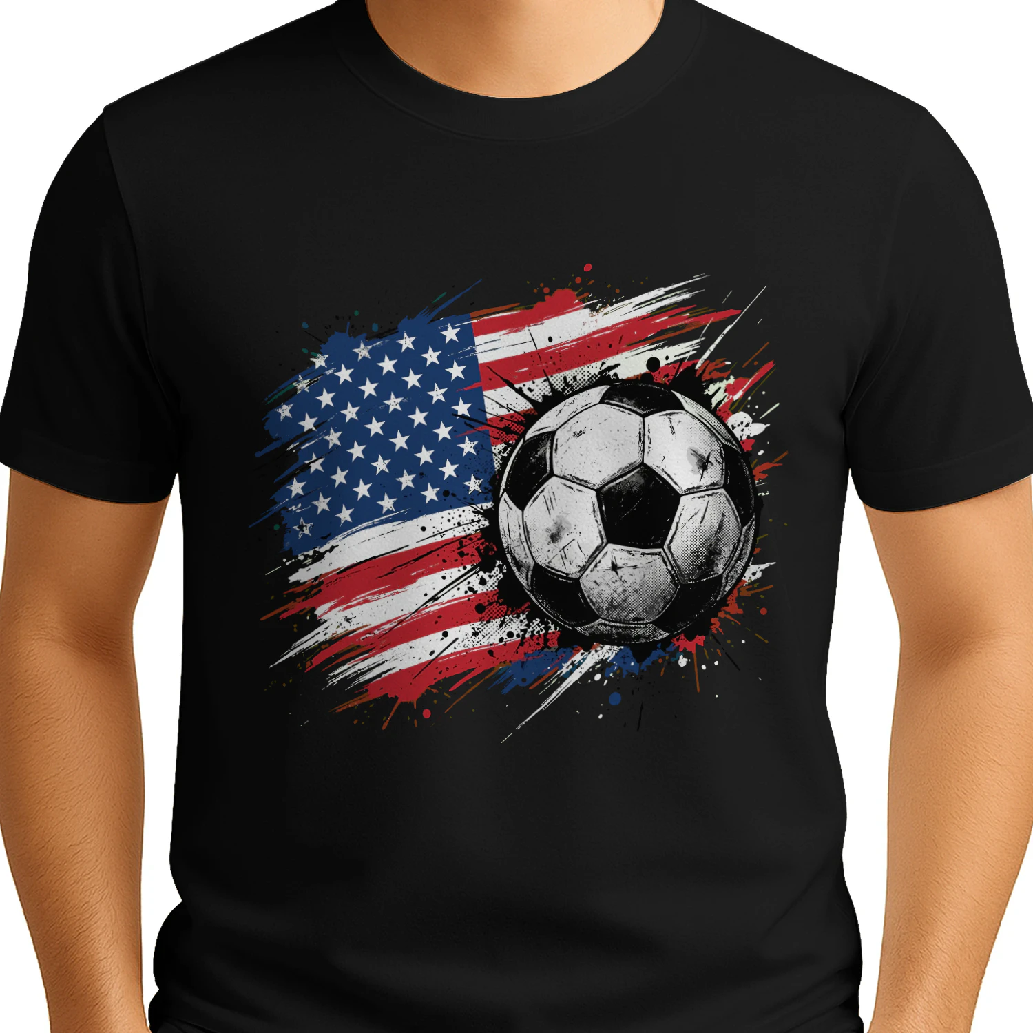 🇺🇸 USA Soccer Fan Classic Unisex T-shirt, American Flag Football Classic Unisex T-shirt, Patriotic World Cup 2026 Soccer Graphic, Get Yours!