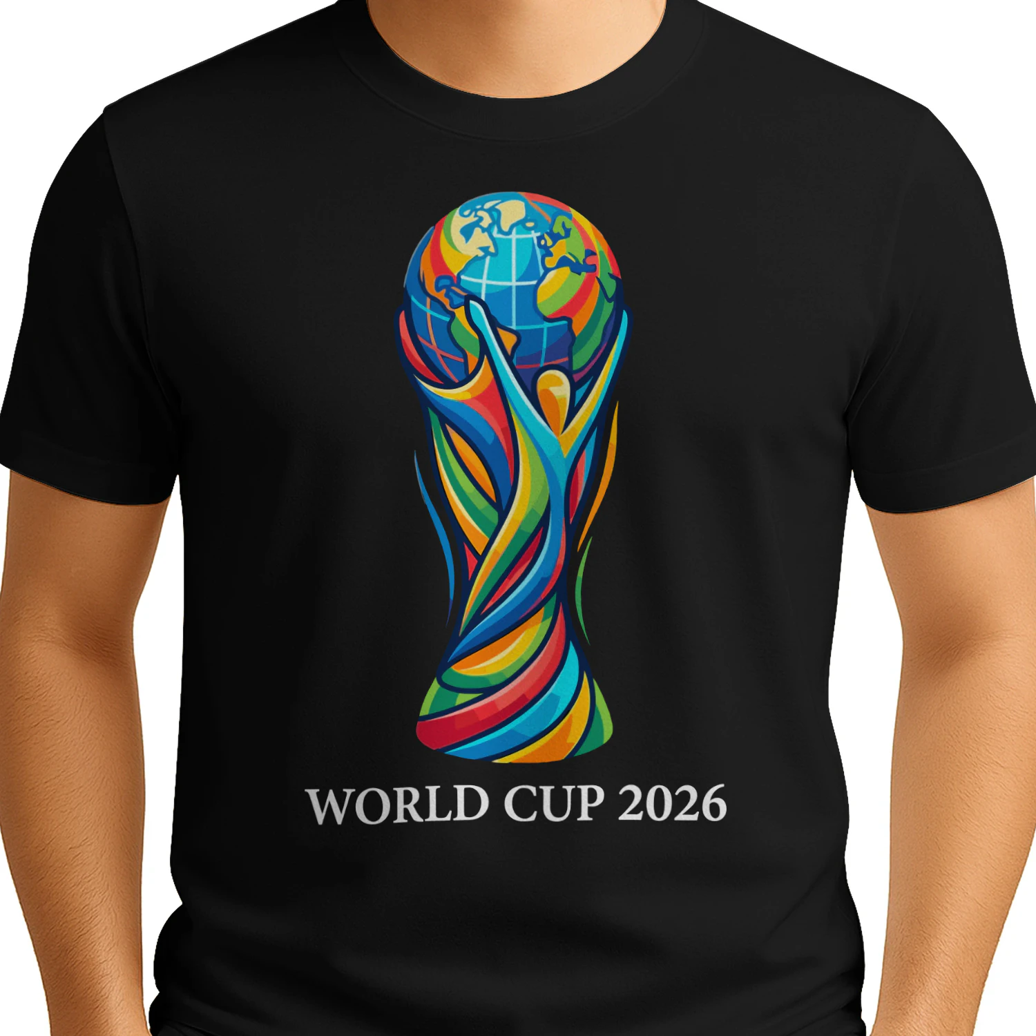 🌎 World Cup 2026 Trophy Classic Unisex T-shirt, Colorful Soccer Championship Graphic Classic Unisex T-shirt, Football Fan Apparel, Get Yours!