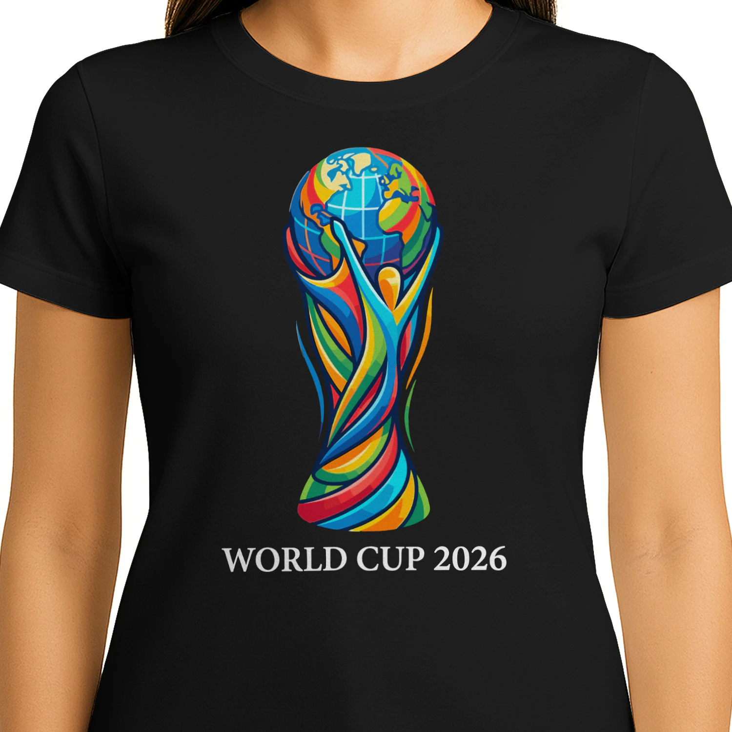 🌎 World Cup 2026 Trophy Classic Unisex T-shirt, Colorful Soccer Championship Graphic Classic Unisex T-shirt, Football Fan Apparel, Get Yours!