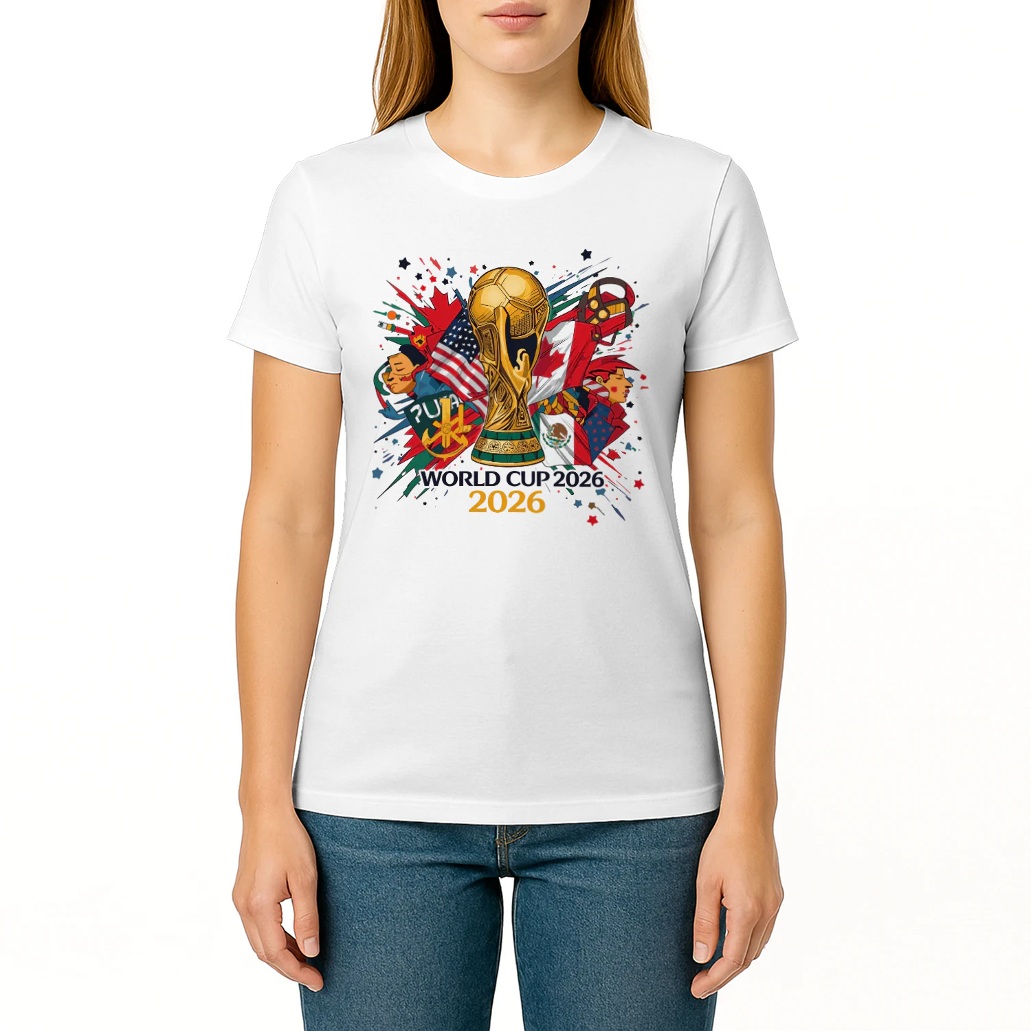 🏆 World Cup 2026 Host Nations Soccer Classic Unisex T-shirt, USA Canada Mexico Football Trophy Fan Classic Unisex T-shirt, Tournament Graphic, Get Yours!