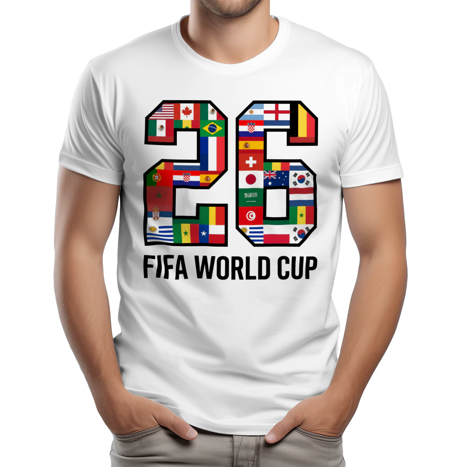 🌎 FIFA World Cup 2026 Qualified Nations Classic Unisex T-shirt, International Soccer Fan Classic Unisex T-shirt, Football Flags Graphic T-Shirt, Get Yours!