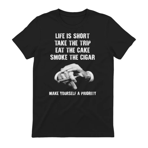 Life is short take the trip eat the cake