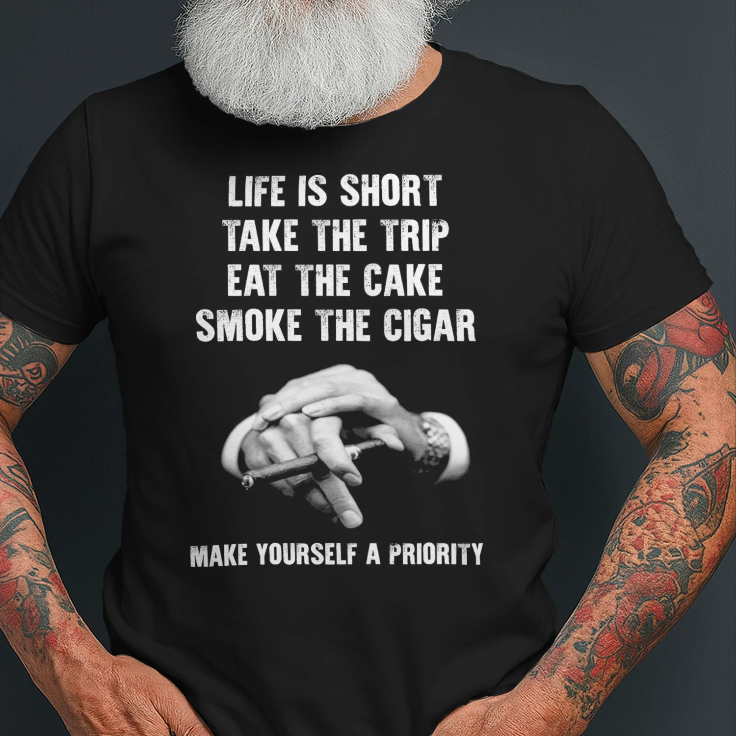 Life is short take the trip eat the cake