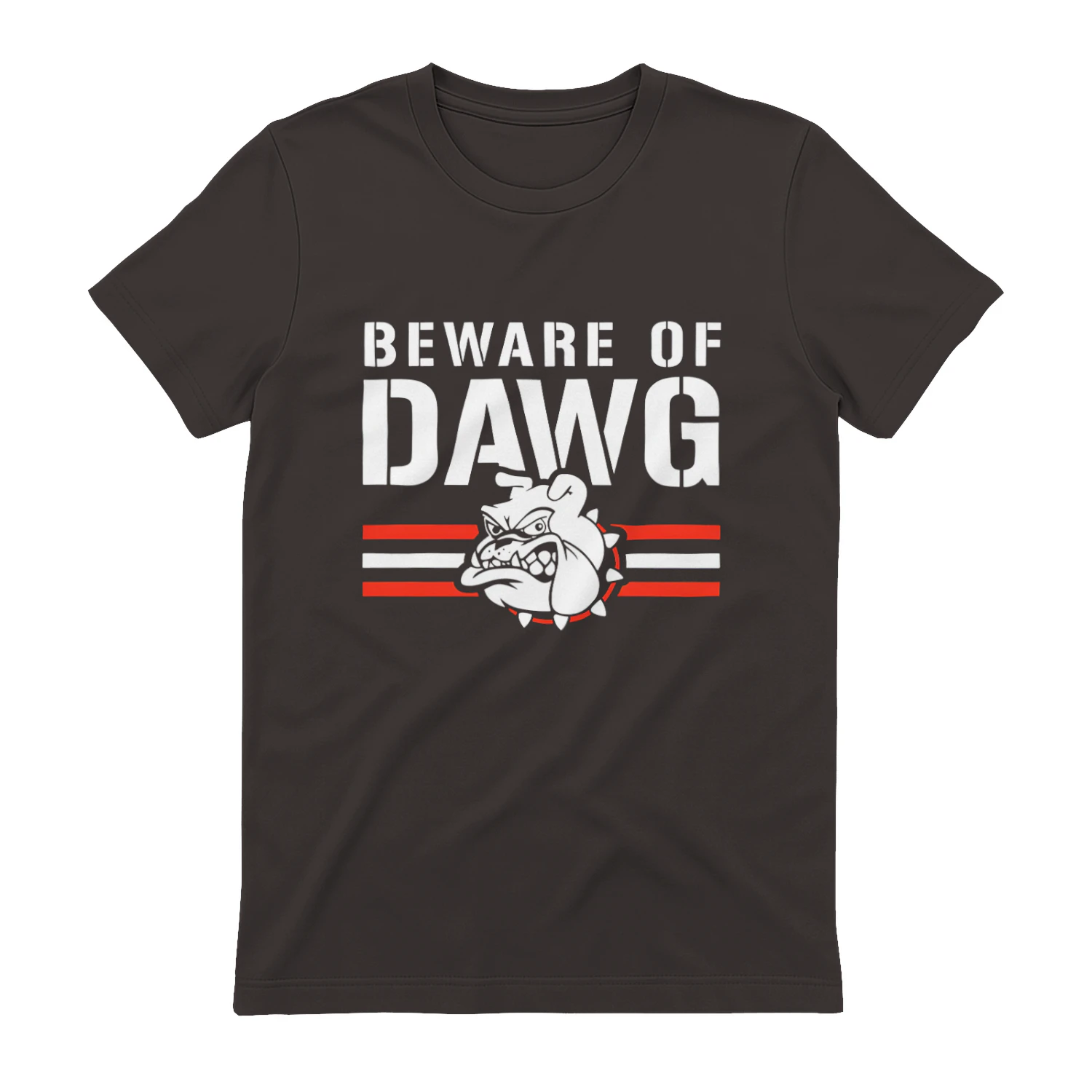 Fan-made Browns t-shirt with Be Awar Of Dawg graphic