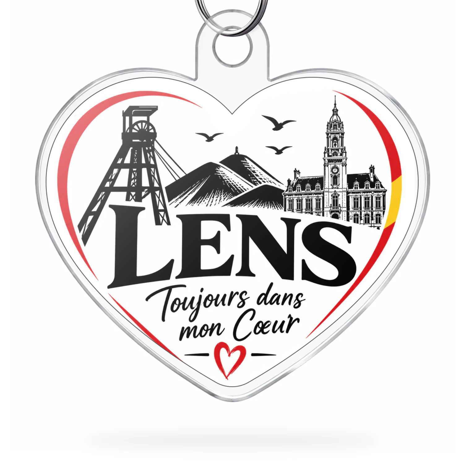 Porte-clés Cœur – Mon Cœur est à Lens