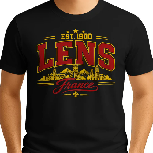 T-shirt personnalisé LENS – Date de naissance  Design Vintage