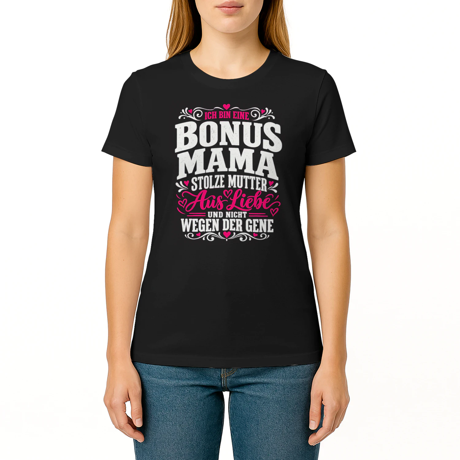 Bonus Mama Mutter Stiefmutter Adoptivmutter Liebe auf Frauen T-Shirt