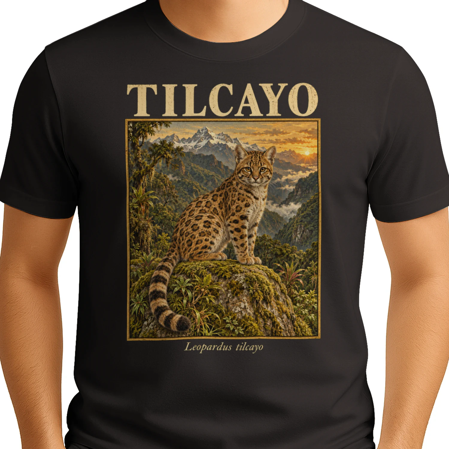 Tilcayo Leopardus Wildkatze Bolivien Zoologie T-Shirt
