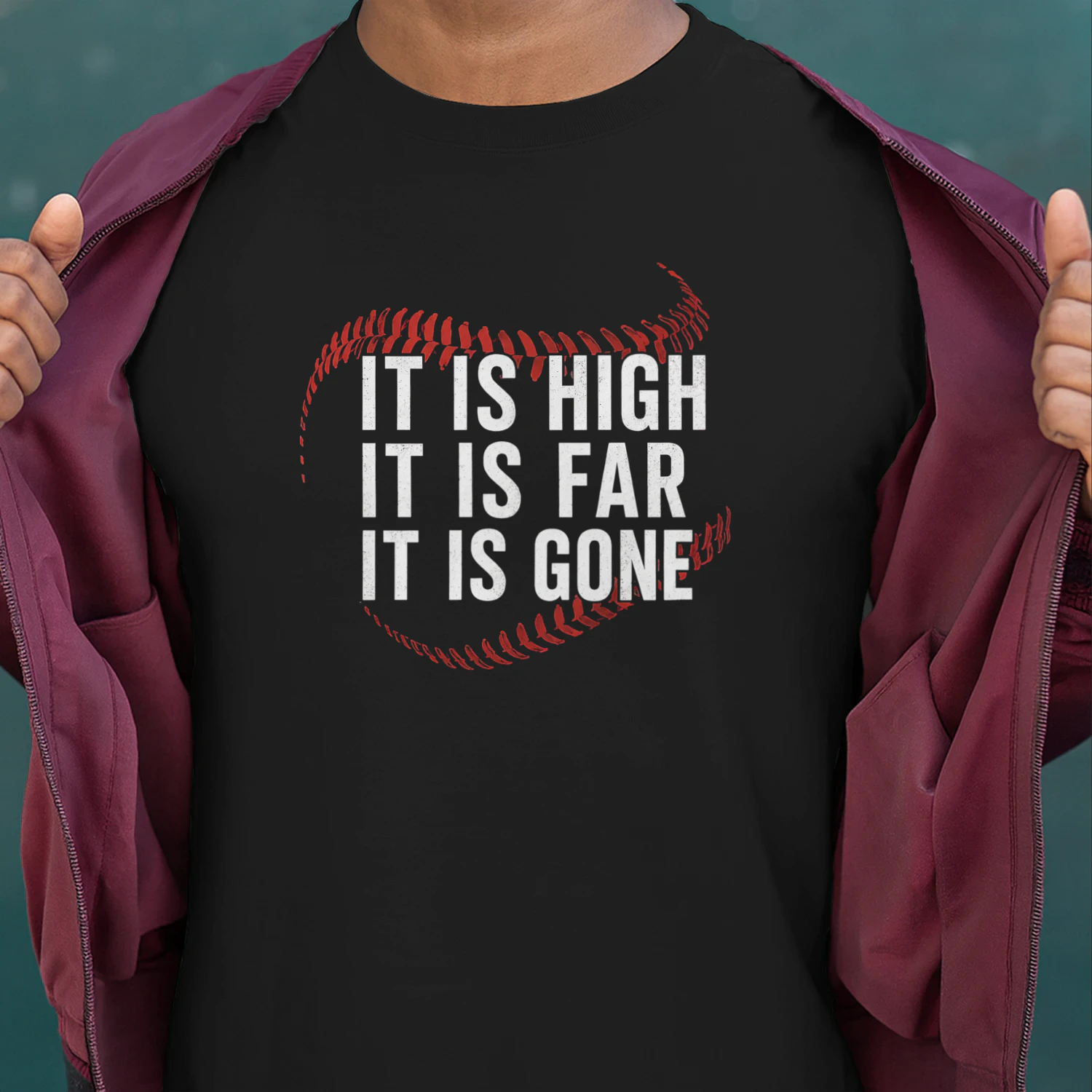It Is High It Is Far It Is Gone – Vintage Baseball T-Shirt
