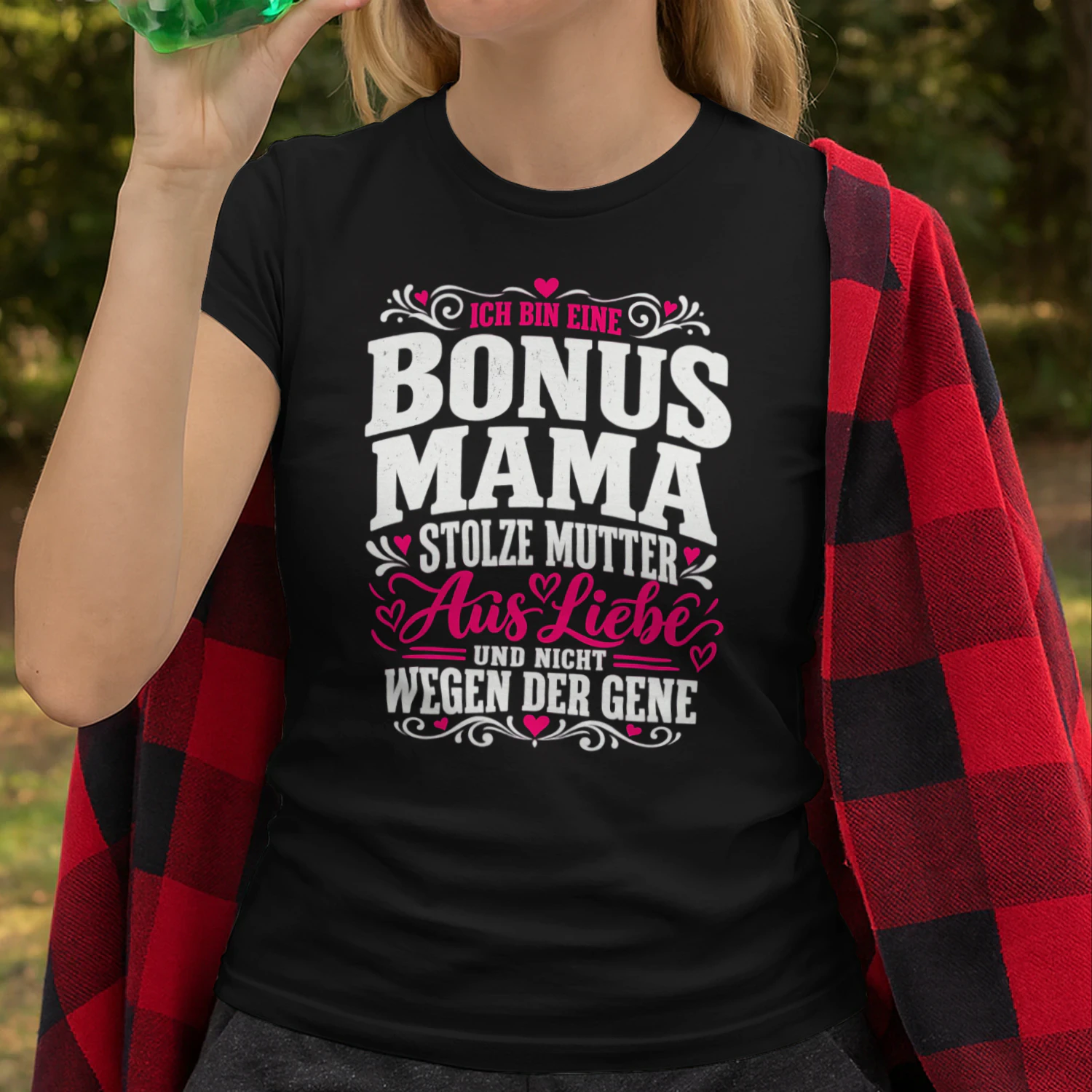 Bonus Mama Mutter Stiefmutter Adoptivmutter Liebe auf Frauen T-Shirt