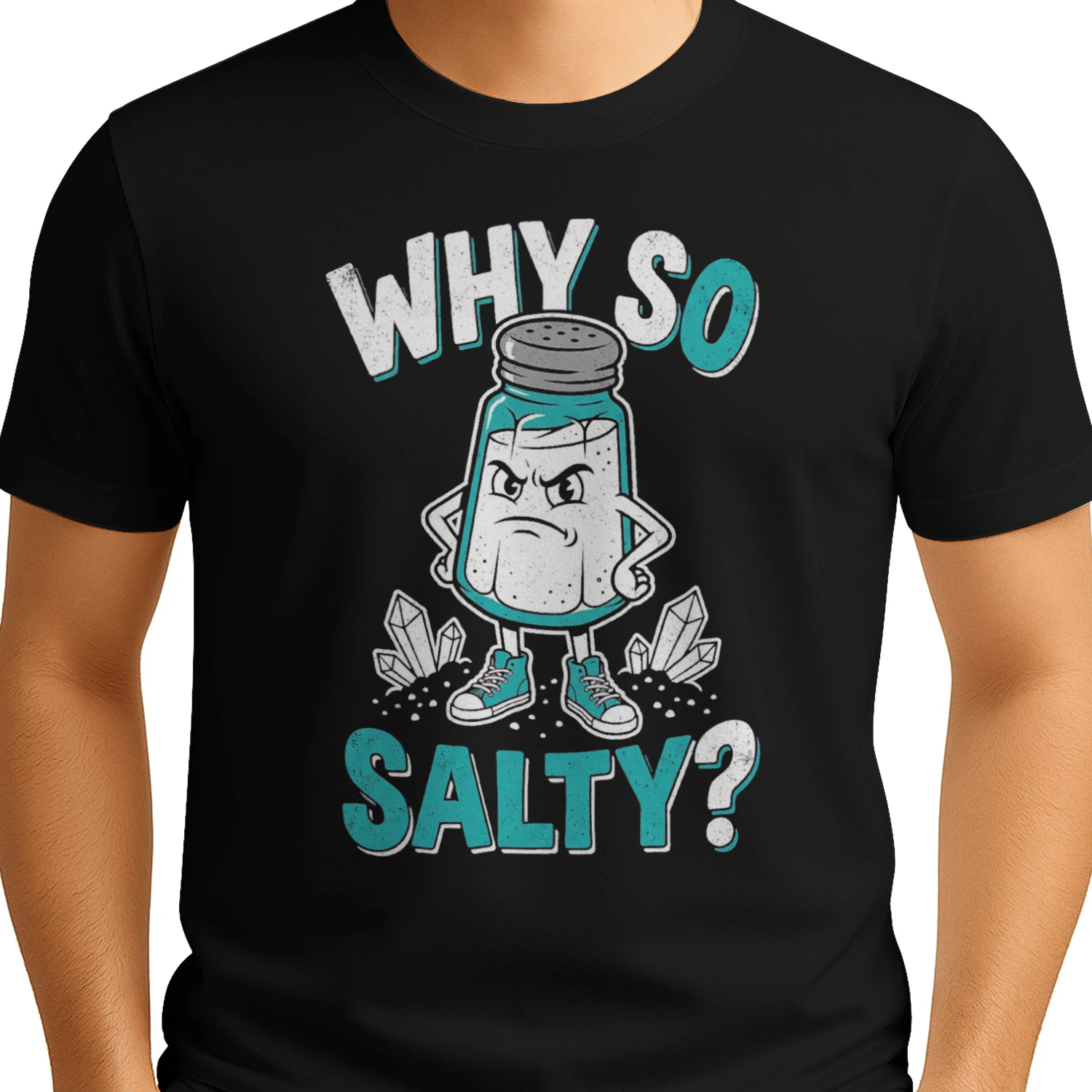 Why So Salty Funny Salt Shaker Sarcastic Retro Shirt
