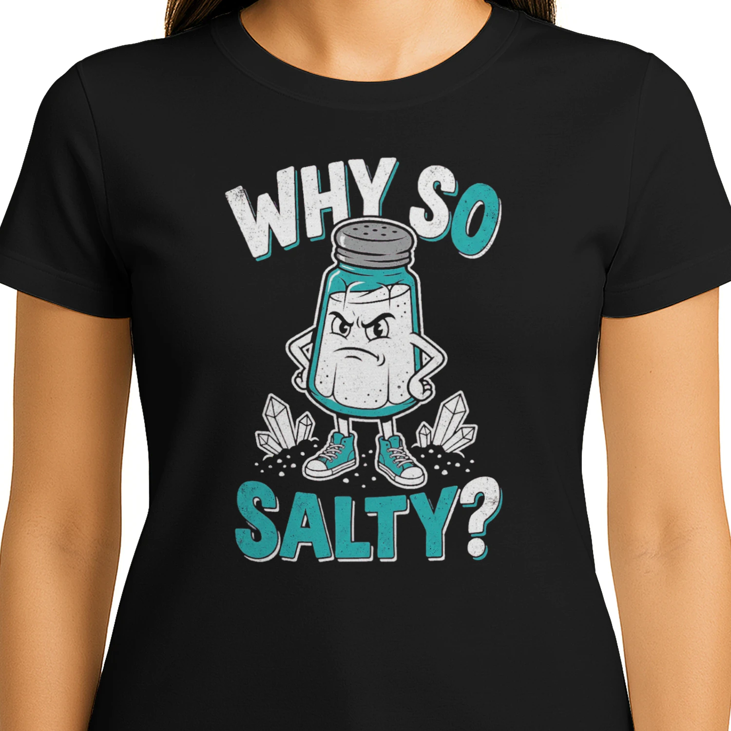 Why So Salty Funny Salt Shaker Sarcastic Retro Shirt