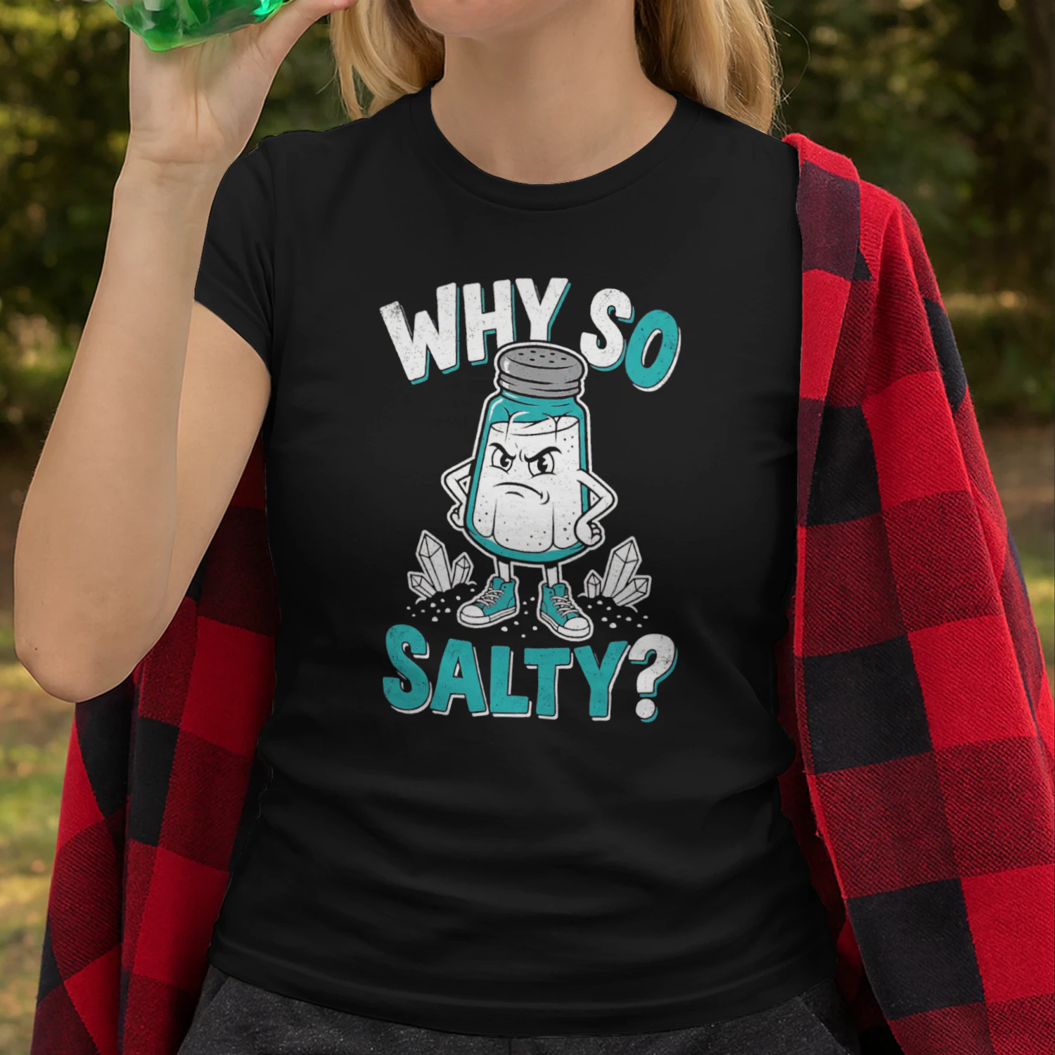 Why So Salty Funny Salt Shaker Sarcastic Retro Shirt