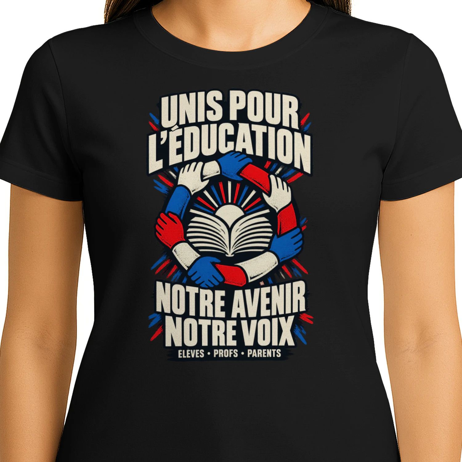 T-shirt Unis pour l’Éducation – Notre Avenir, Notre Voix