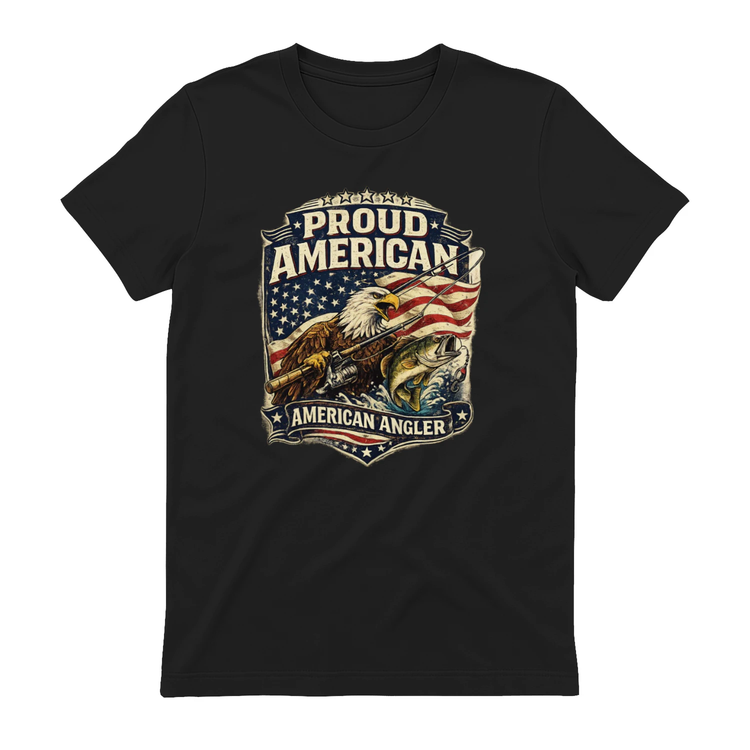 Proud American Angler - 4th of July Patriotic Fishing Shirt