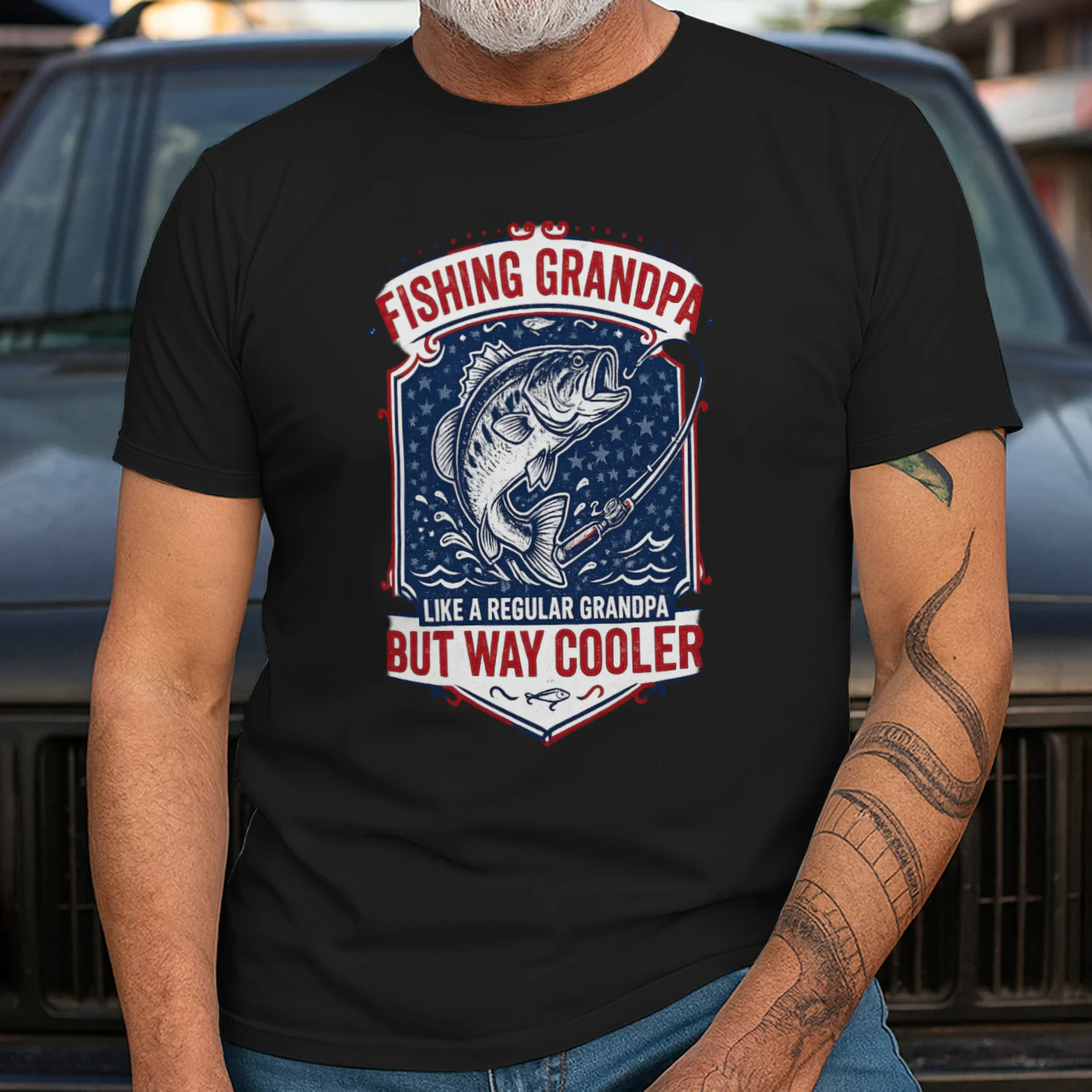 Fishing Grandpa T-Shirt – Like A Regular Grandpa But Way Cooler