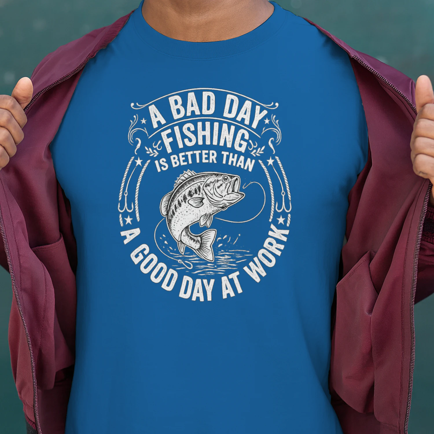 A Bad Day Fishing Is Better Than Work — Funny Fishing Shirt
