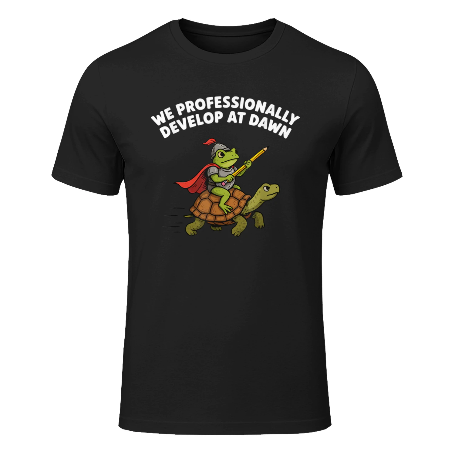 Funny Software Developer Shirt Frog Knight Turtle Programmer Tee