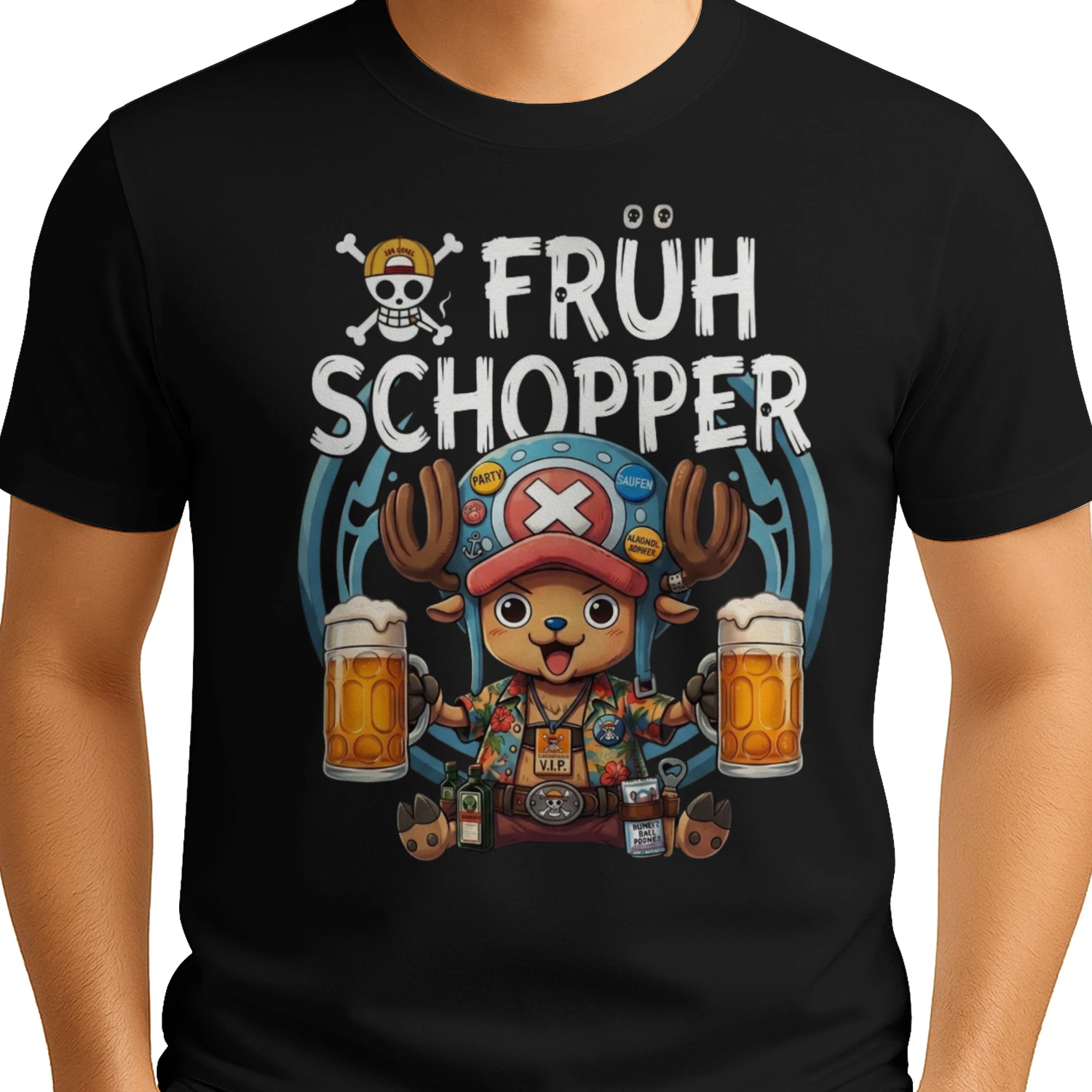 Frühschopper Vorne- T-Shirt Unisex