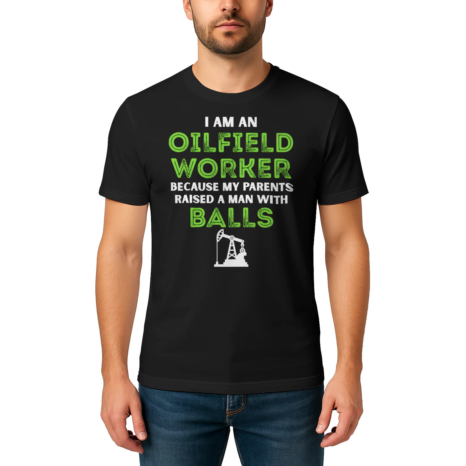 A MAN WITH BALL OILFIELD WORKER