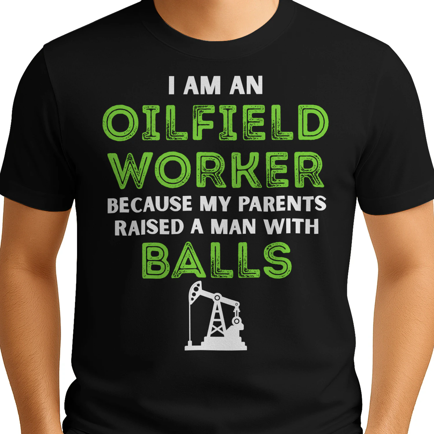 A MAN WITH BALL OILFIELD WORKER