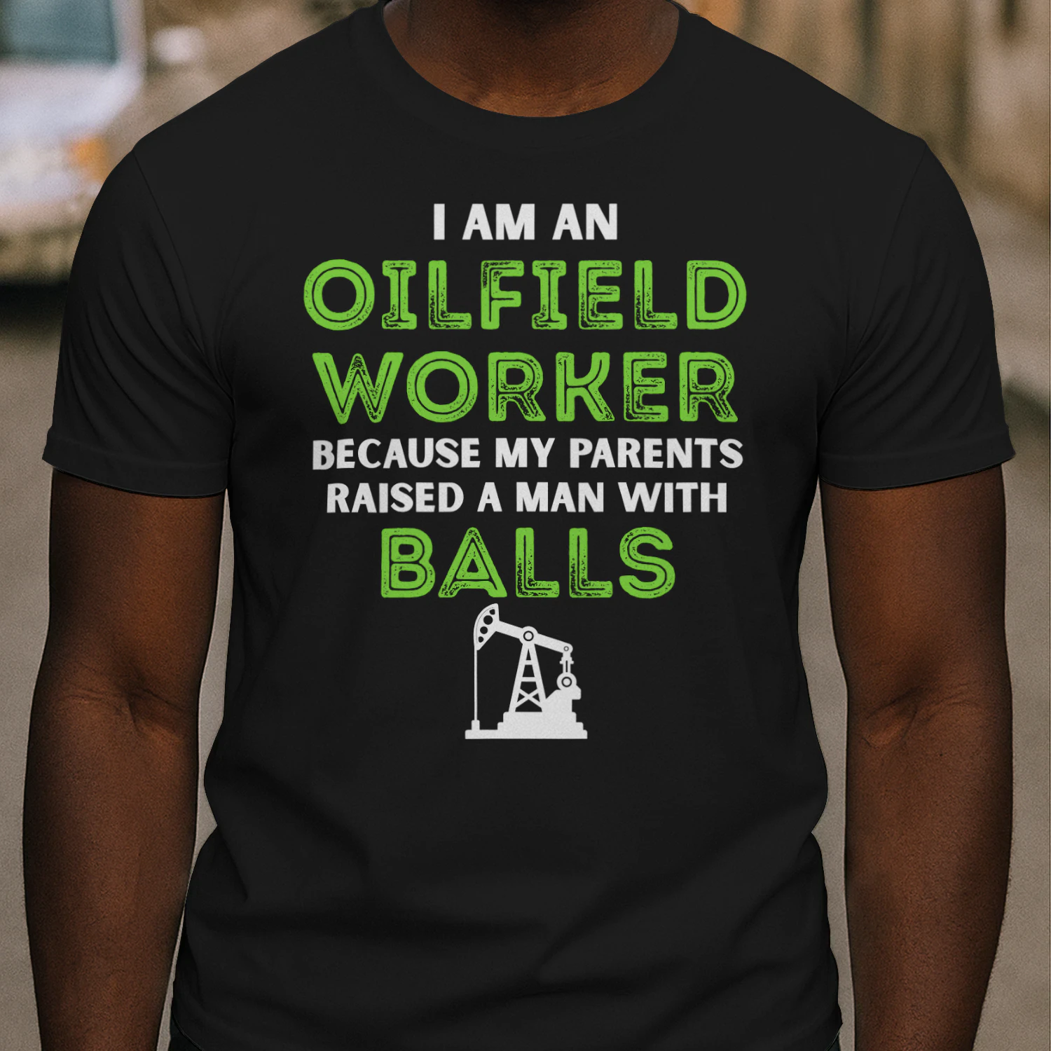A MAN WITH BALL OILFIELD WORKER