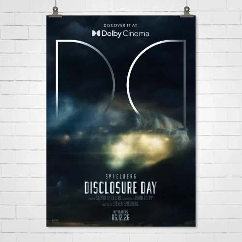 Disclosure Day 2026 Steven Spielberg Dolby Cinema Poster – Storm Clouds Glowing Light | Official DC Variant Print