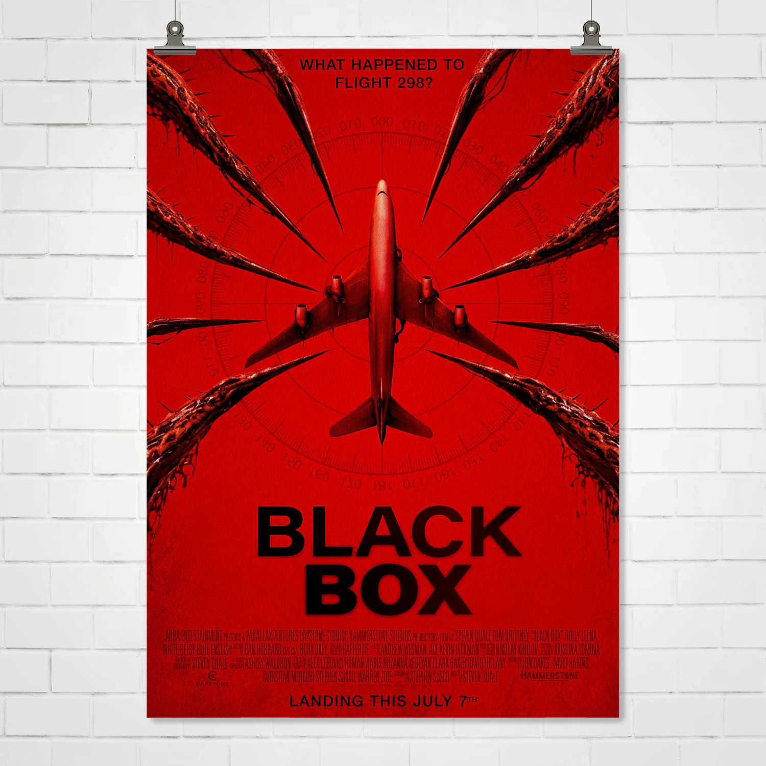 Black Box Horror Movie Poster | What Happened to Flight 298? - Cinematic Thriller Wall Art