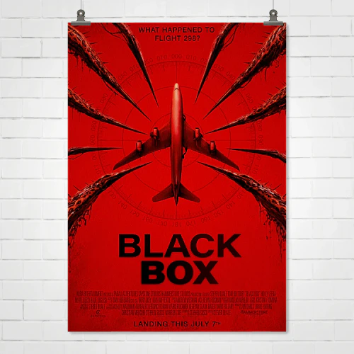 Black Box Horror Movie Poster | What Happened to Flight 298? - Cinematic Thriller Wall Art