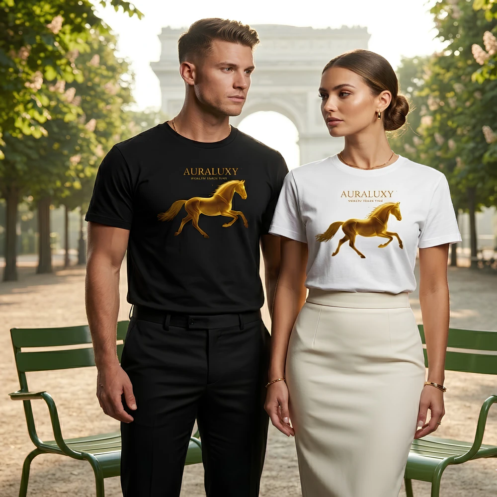 AURALUXY™ Golden Horse Wealth Mindset Shirt
