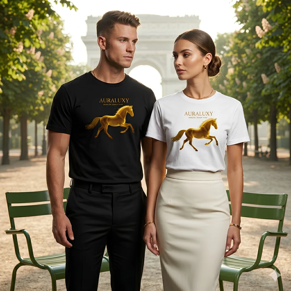 AURALUXY™ Golden Horse Wealth Mindset Shirt