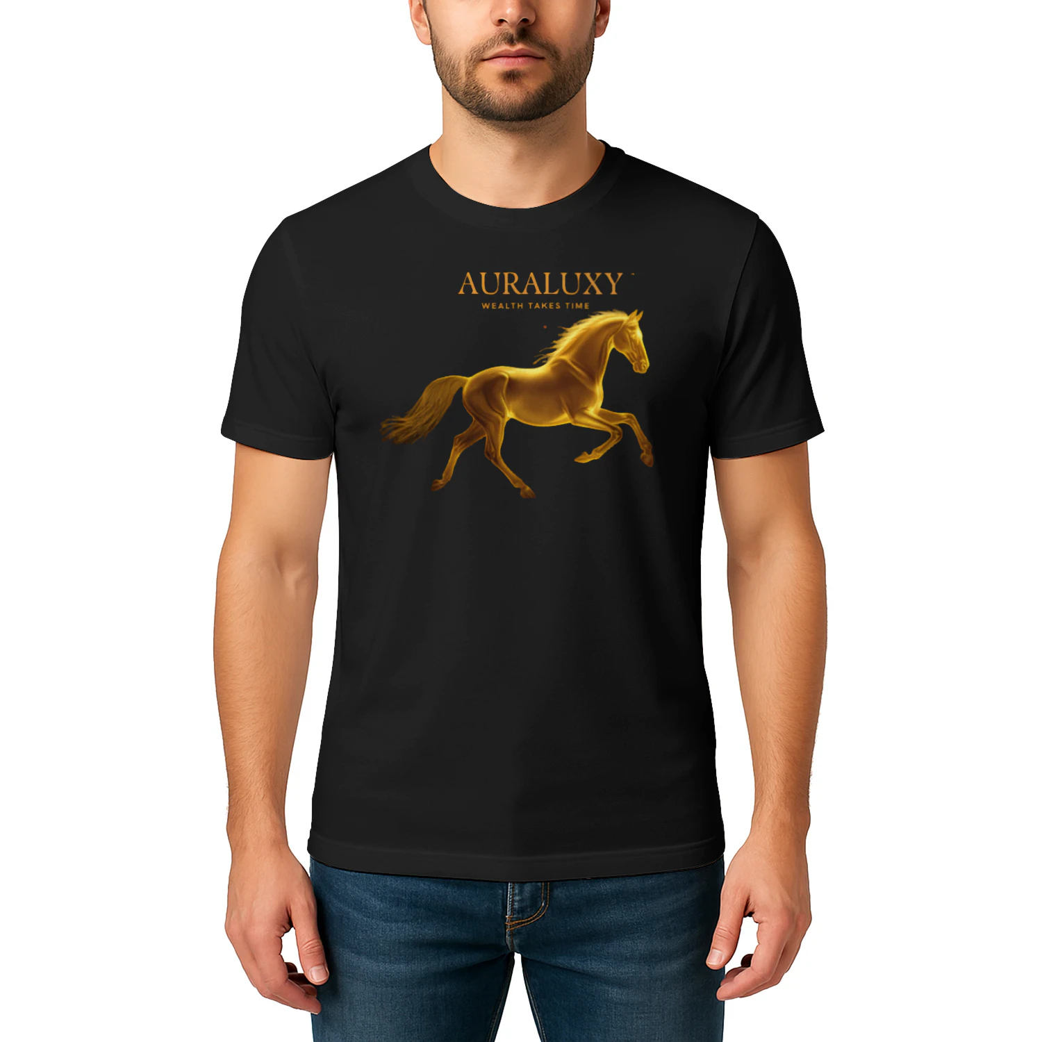 AURALUXY™ Golden Horse Wealth Mindset Shirt